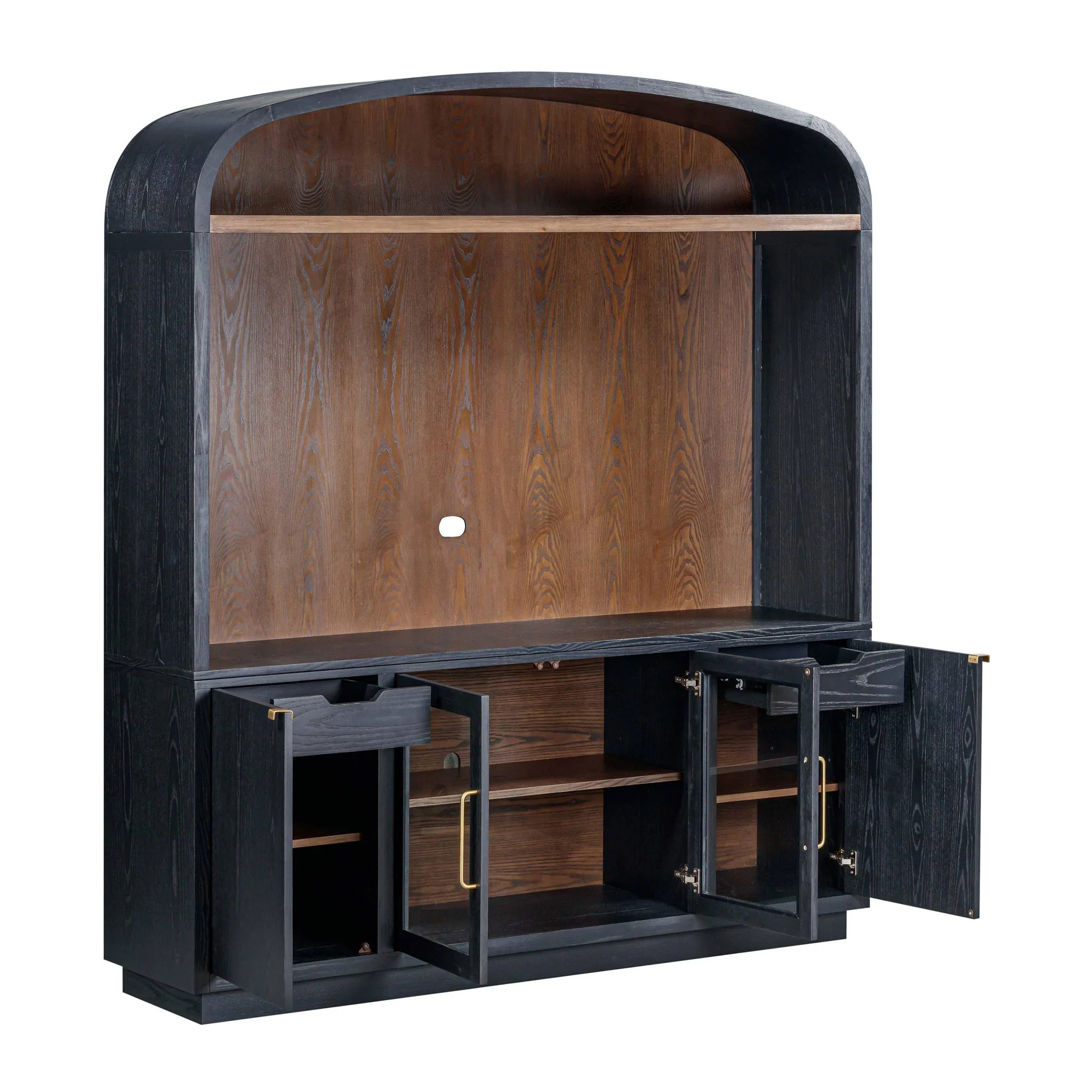 Marlow Black Wood Entertainment Center - Image 6