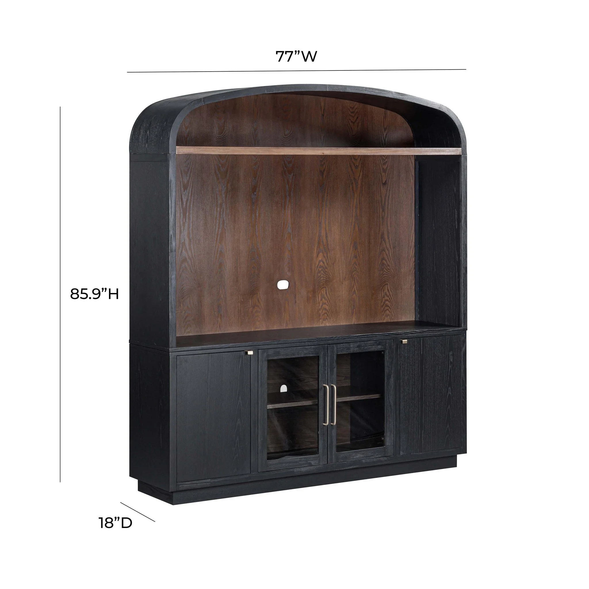 Marlow Black Wood Entertainment Center - Image 9