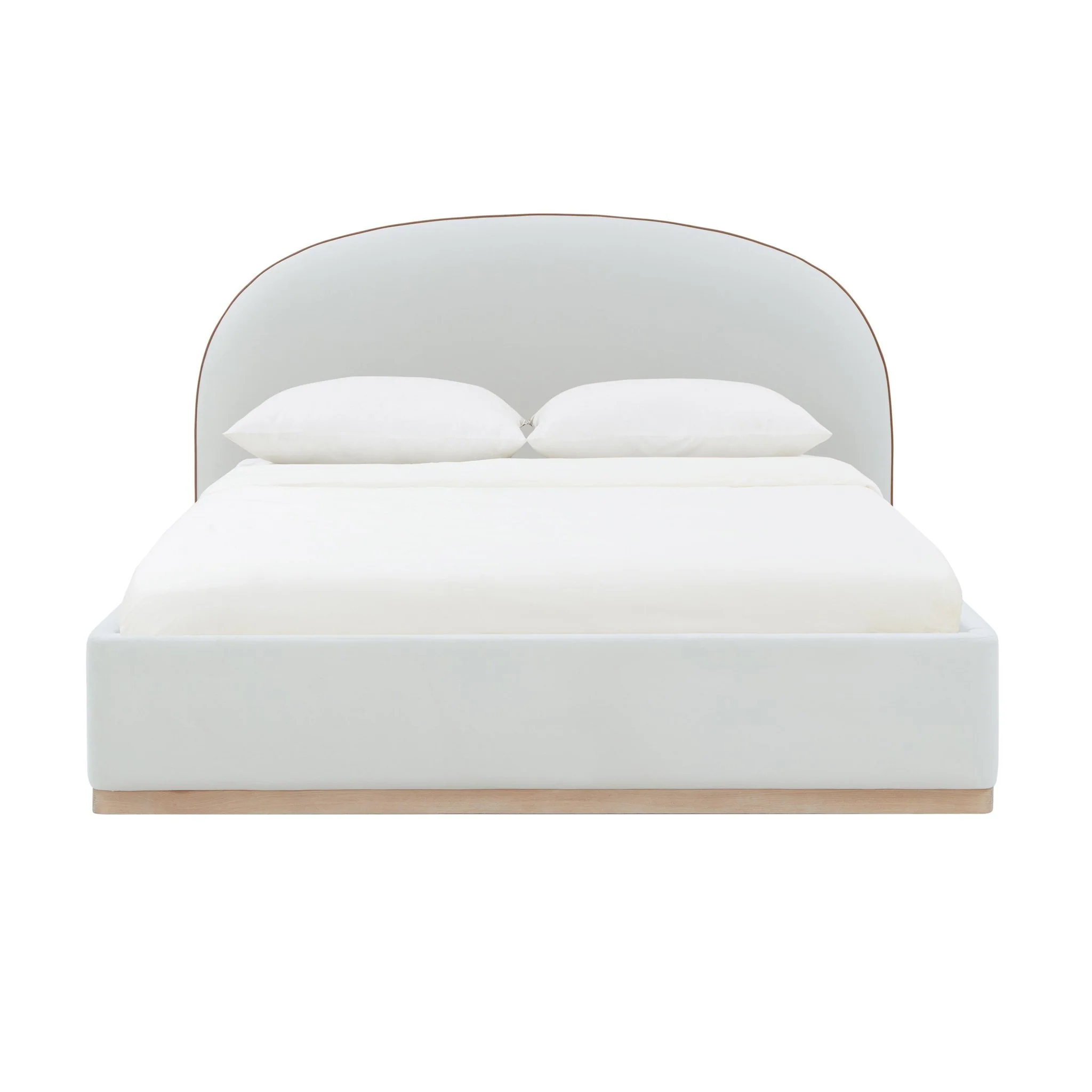 Marlow Cream Velvet King Bed - Image 8
