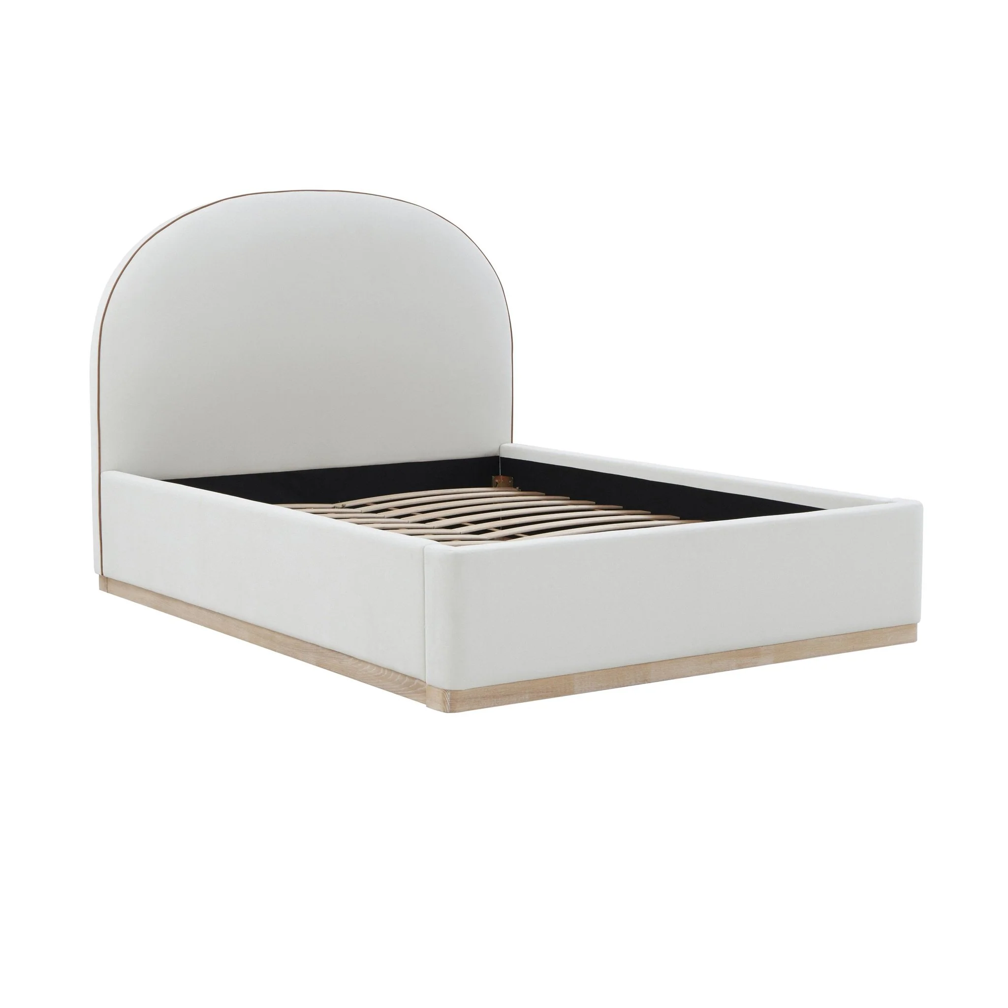 Marlow Cream Velvet Queen Bed - Image 4
