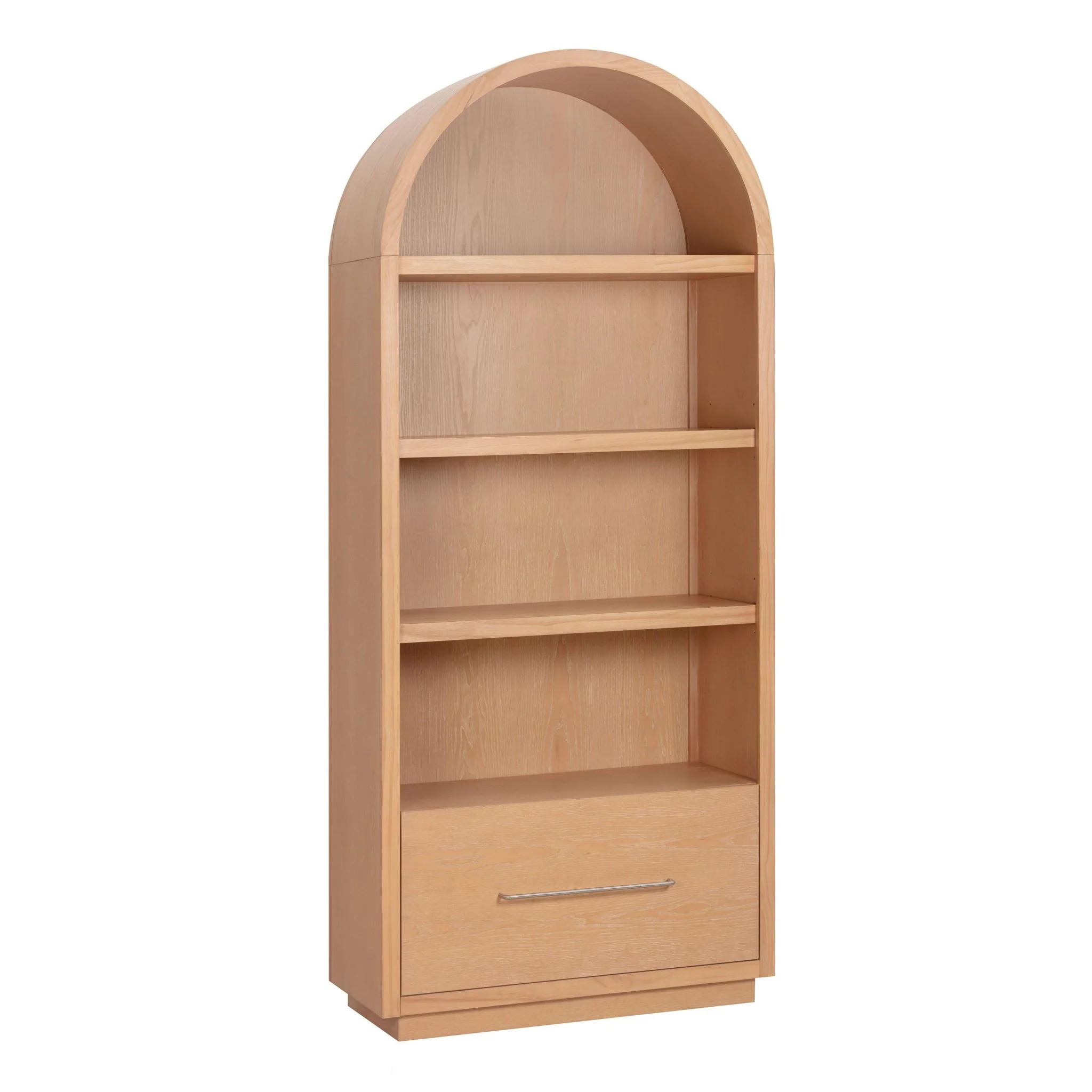 Marlow Natural Wood Bookcase with File Drawer - Image 4