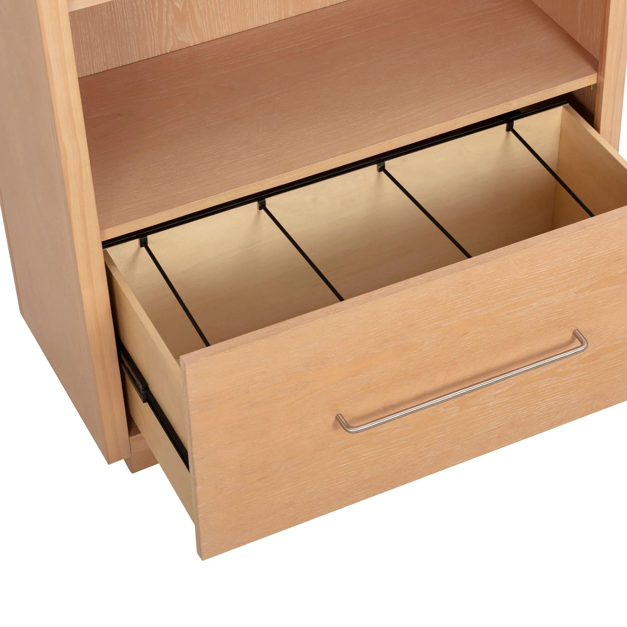 Marlow Natural Wood Bookcase with File Drawer - Image 8