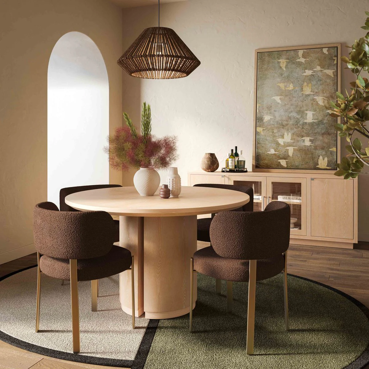 Marlow Natural Wood Round Dining Table - Image 2
