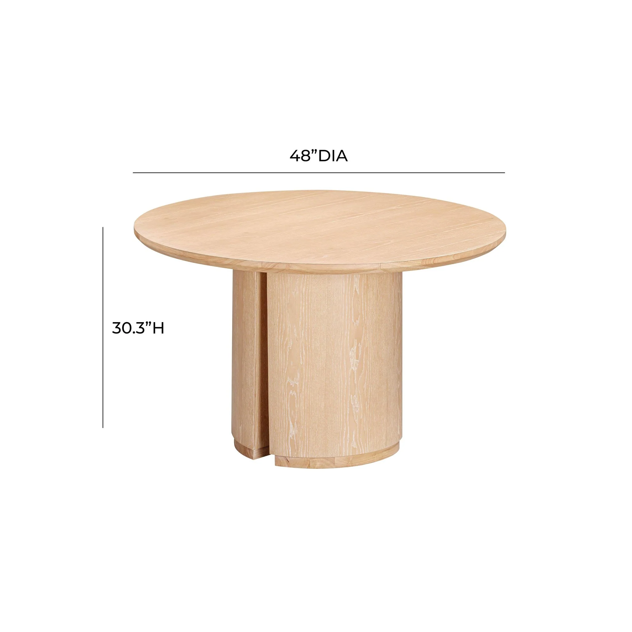 Marlow Natural Wood Round Dining Table - Image 6
