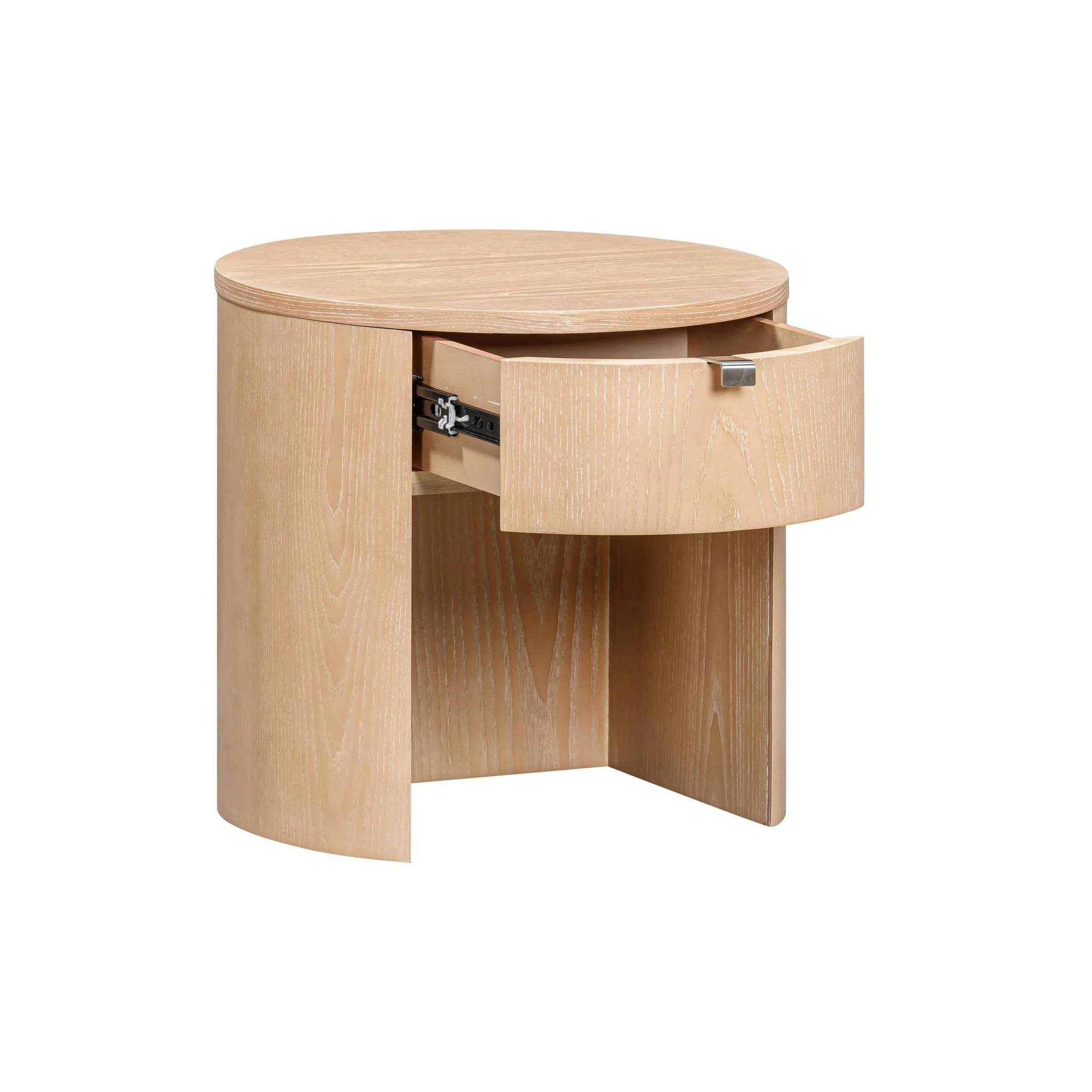 Marlow Natural Wood Round Nightstand - Image 7