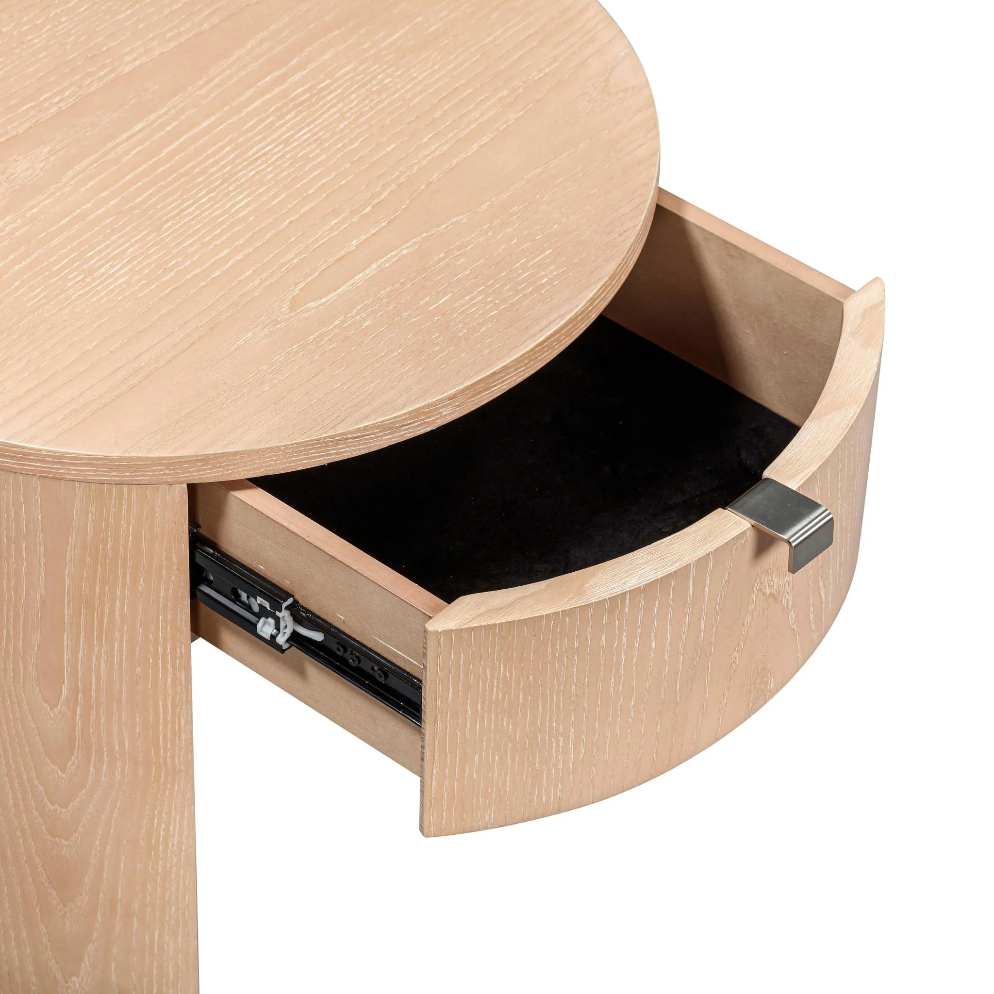 Marlow Natural Wood Round Nightstand - Image 8