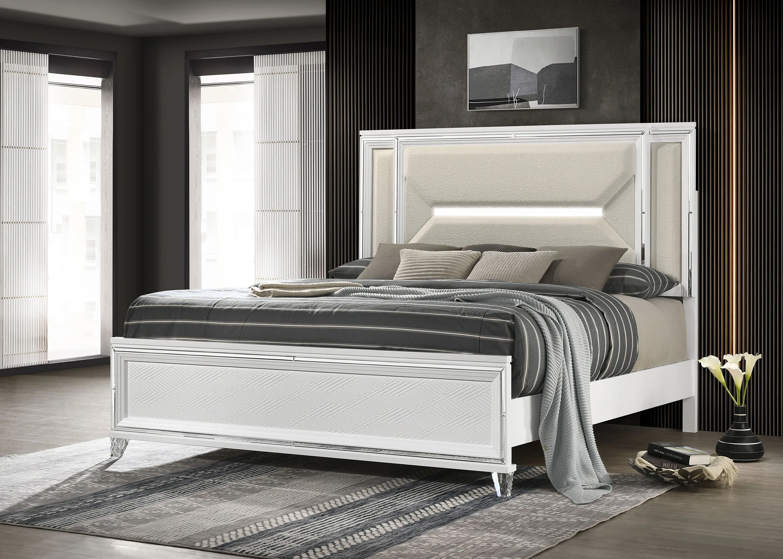 Marmore Panel Bed with LED Lighting - Image 2