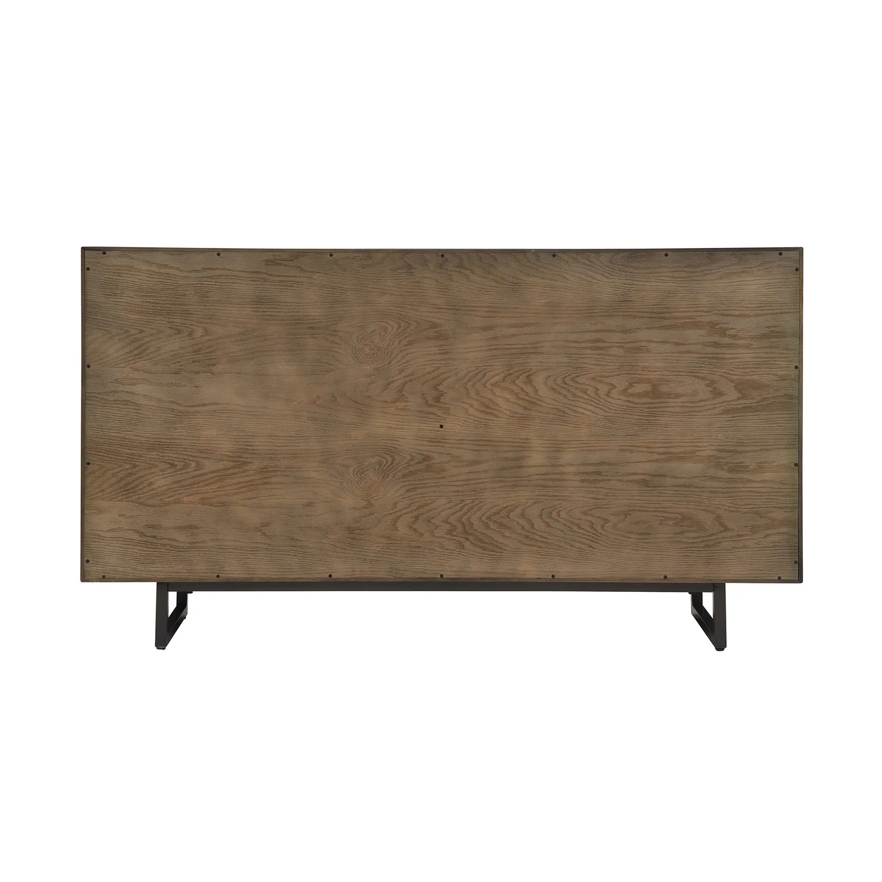 Marquis 6 Drawer Oak Wood Dresser with Black Metal Legs - Image 3