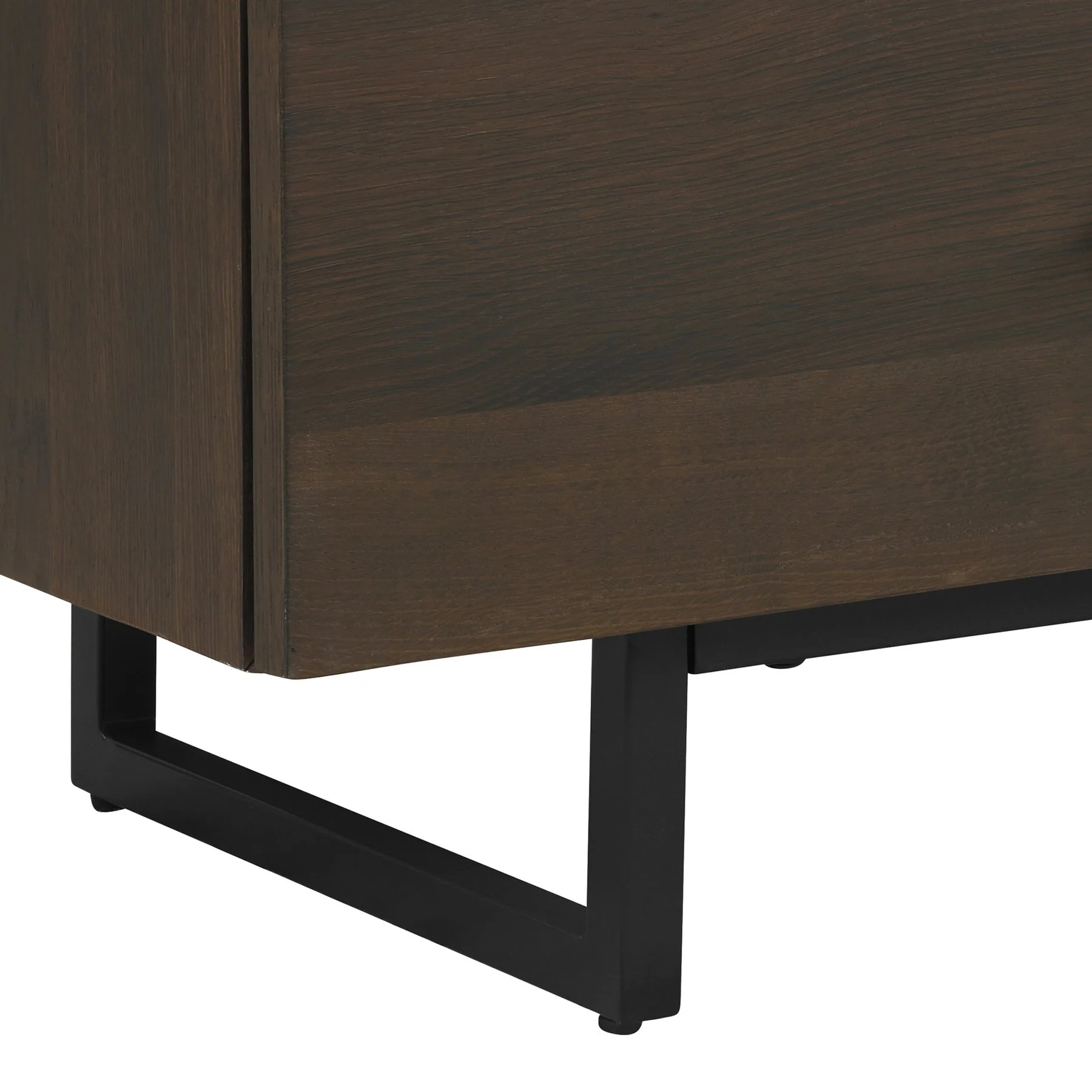 Marquis 6 Drawer Oak Wood Dresser with Black Metal Legs - Image 5