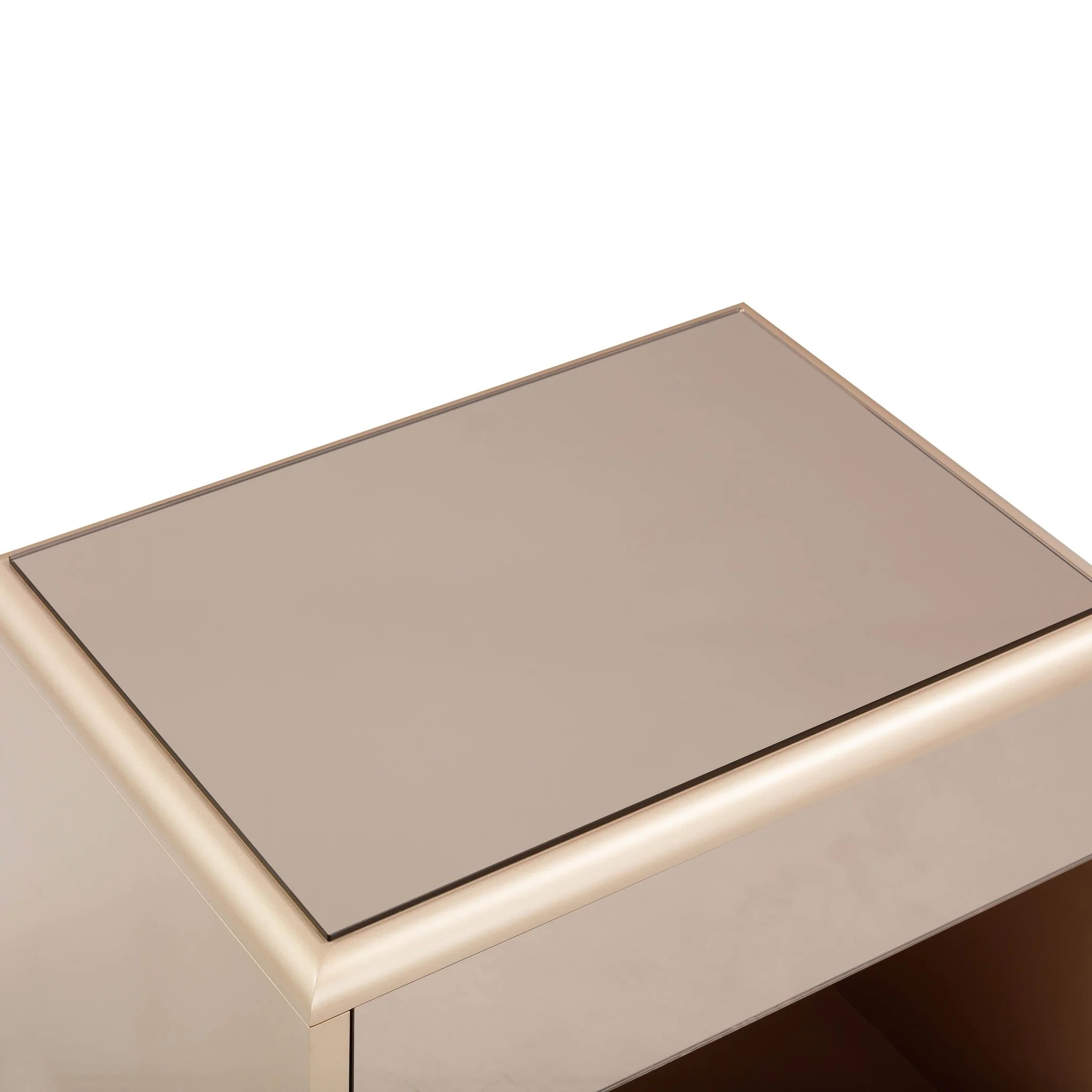 Martha Taupe Mirrored Nightstand - Image 7