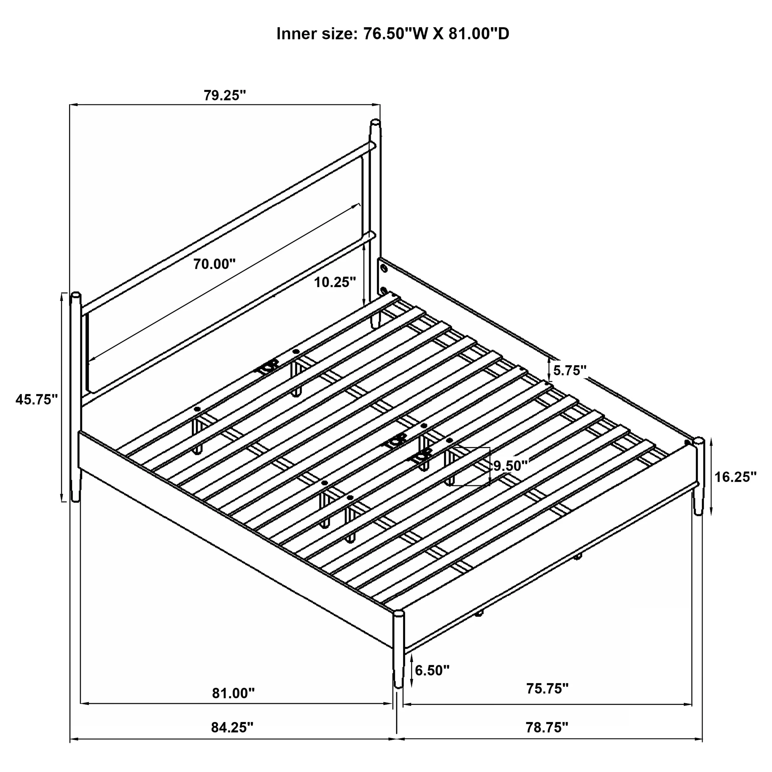Mason Panel Platform Bed - Image 20