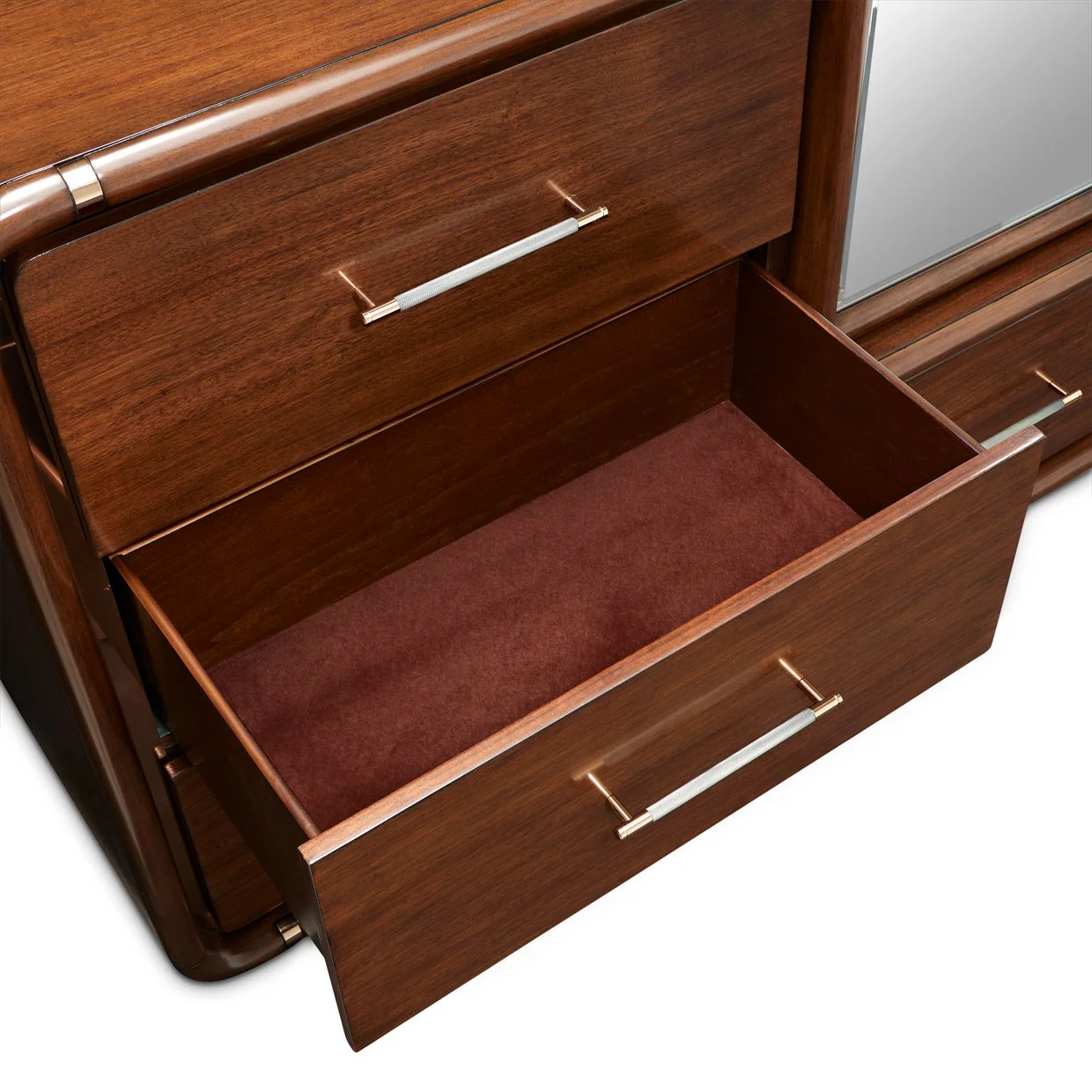 Mason Park Offset Chest with Storage Mirror - Umber - Image 13