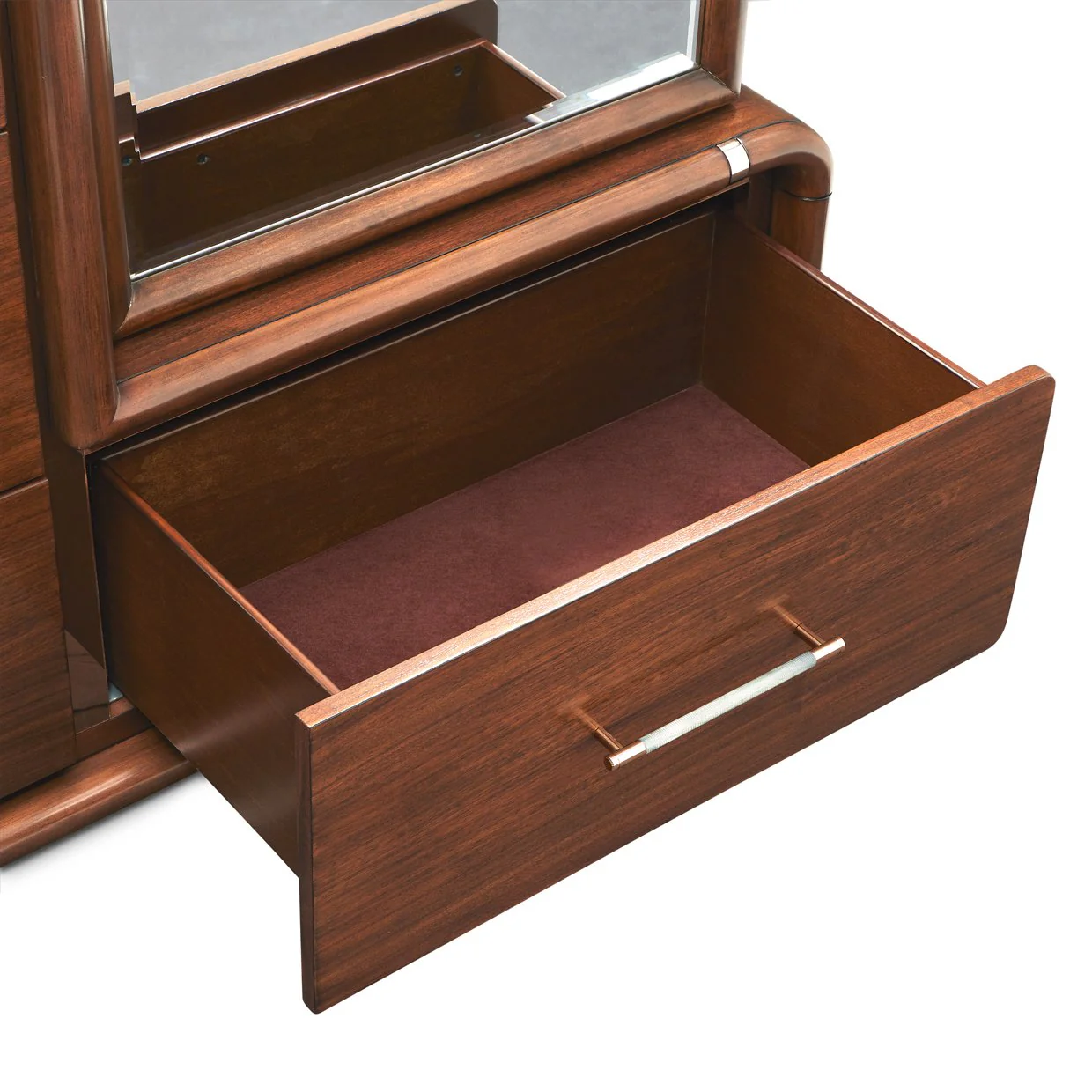 Mason Park Offset Chest with Storage Mirror - Umber - Image 14