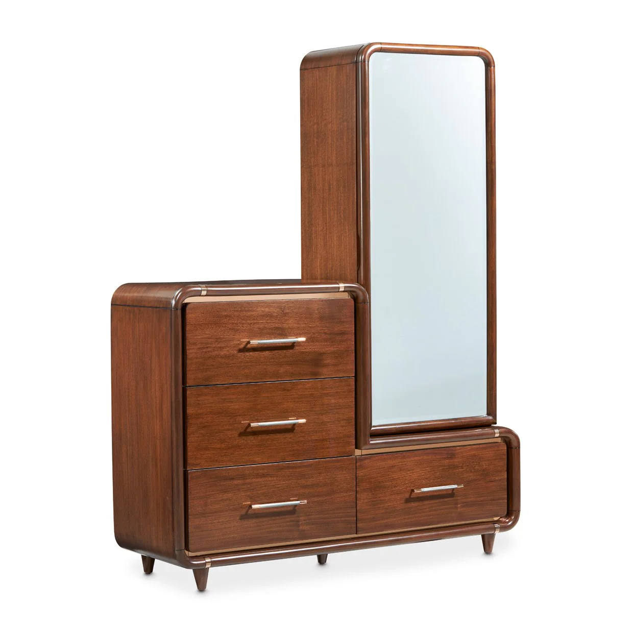 Mason Park Offset Chest with Storage Mirror - Umber - Image 3