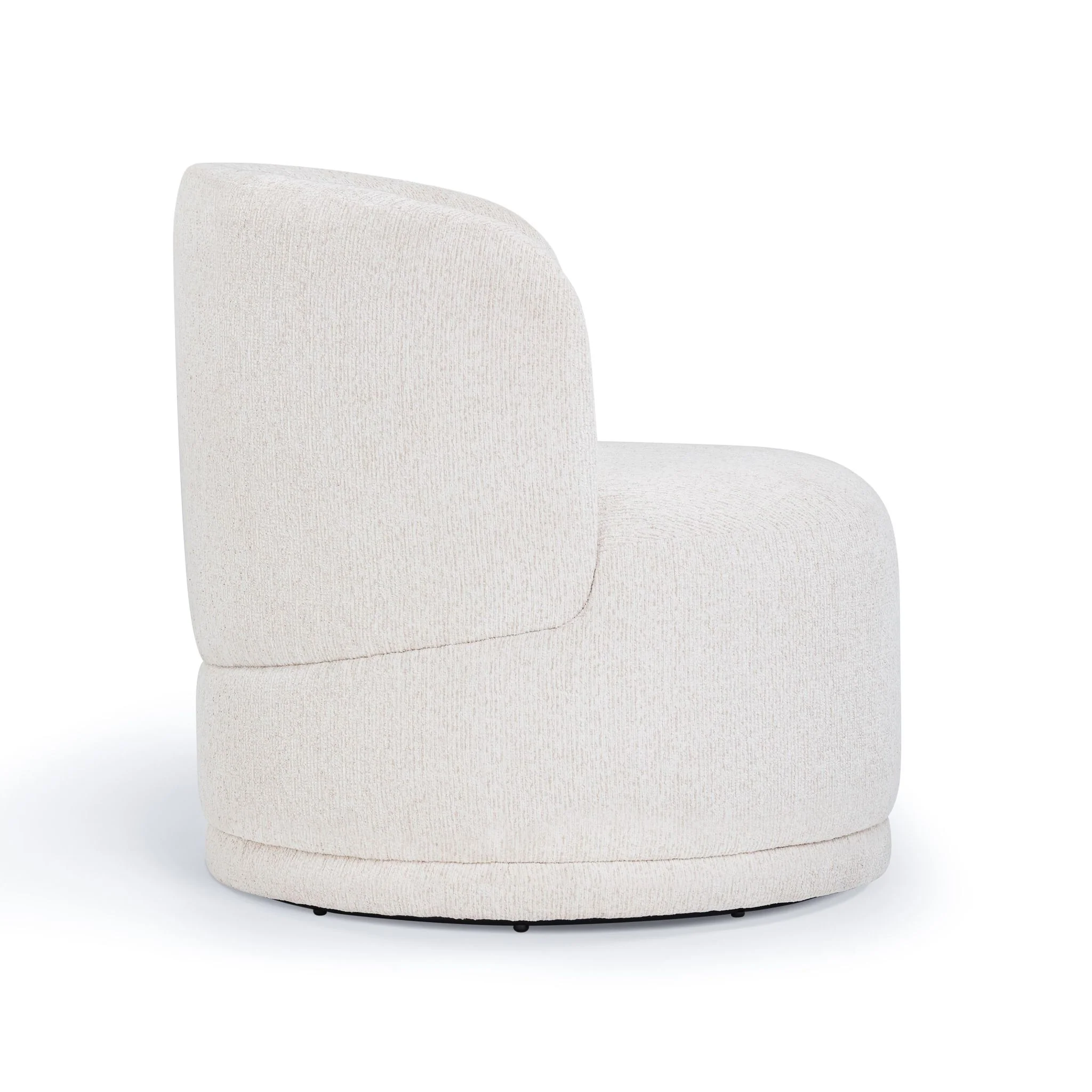 Massa Textured Beige Swivel Accent Chair - Image 5