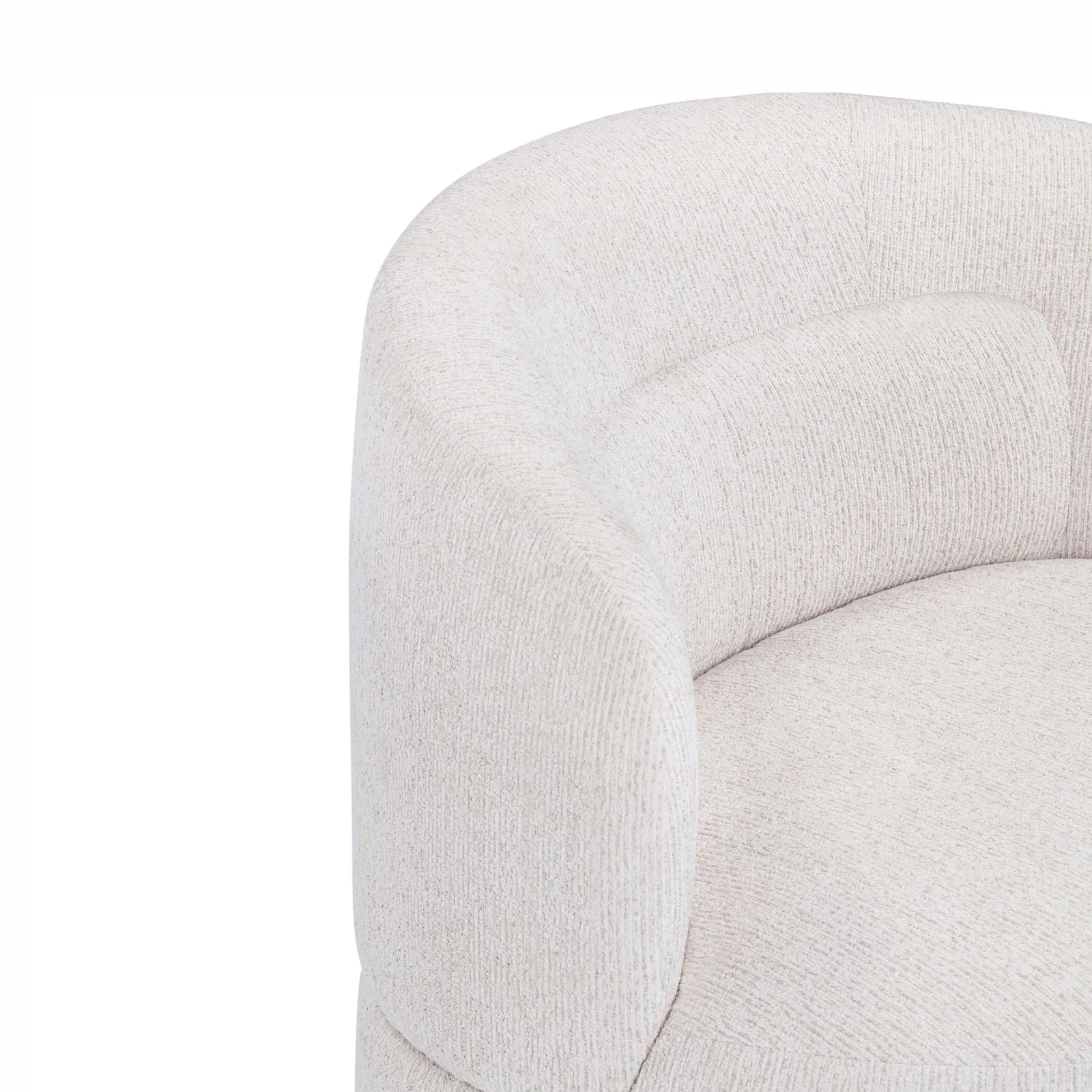 Massa Textured Beige Swivel Accent Chair - Image 6
