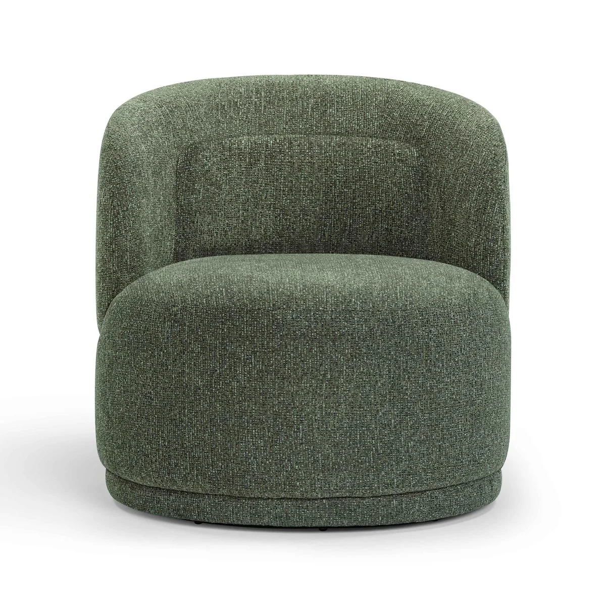Massa Textured Green Swivel Accent Chair - Image 3
