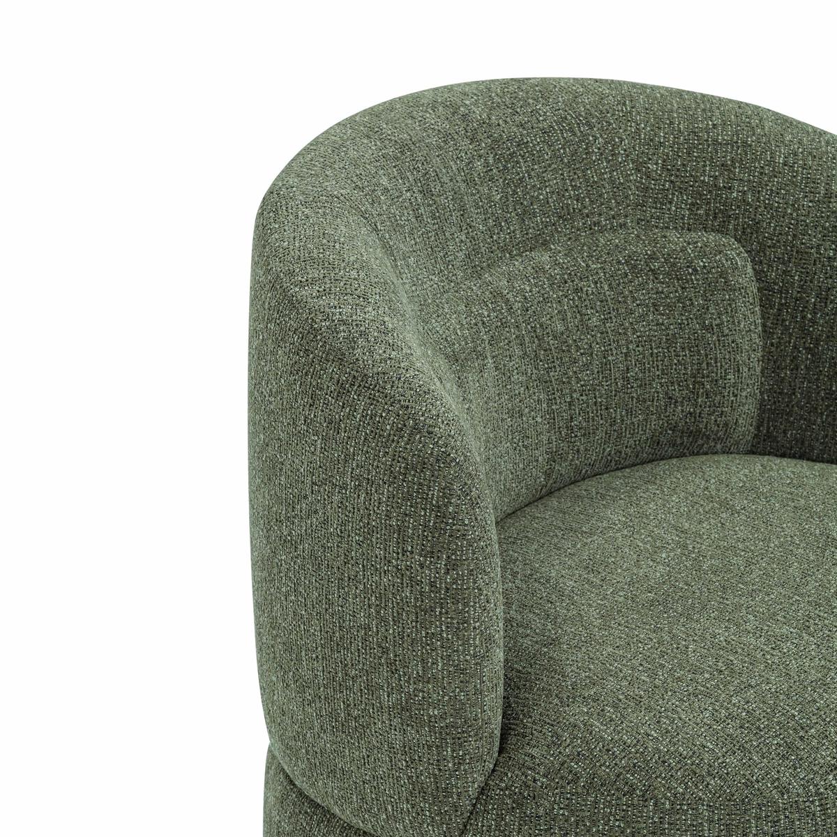Massa Textured Green Swivel Accent Chair - Image 6