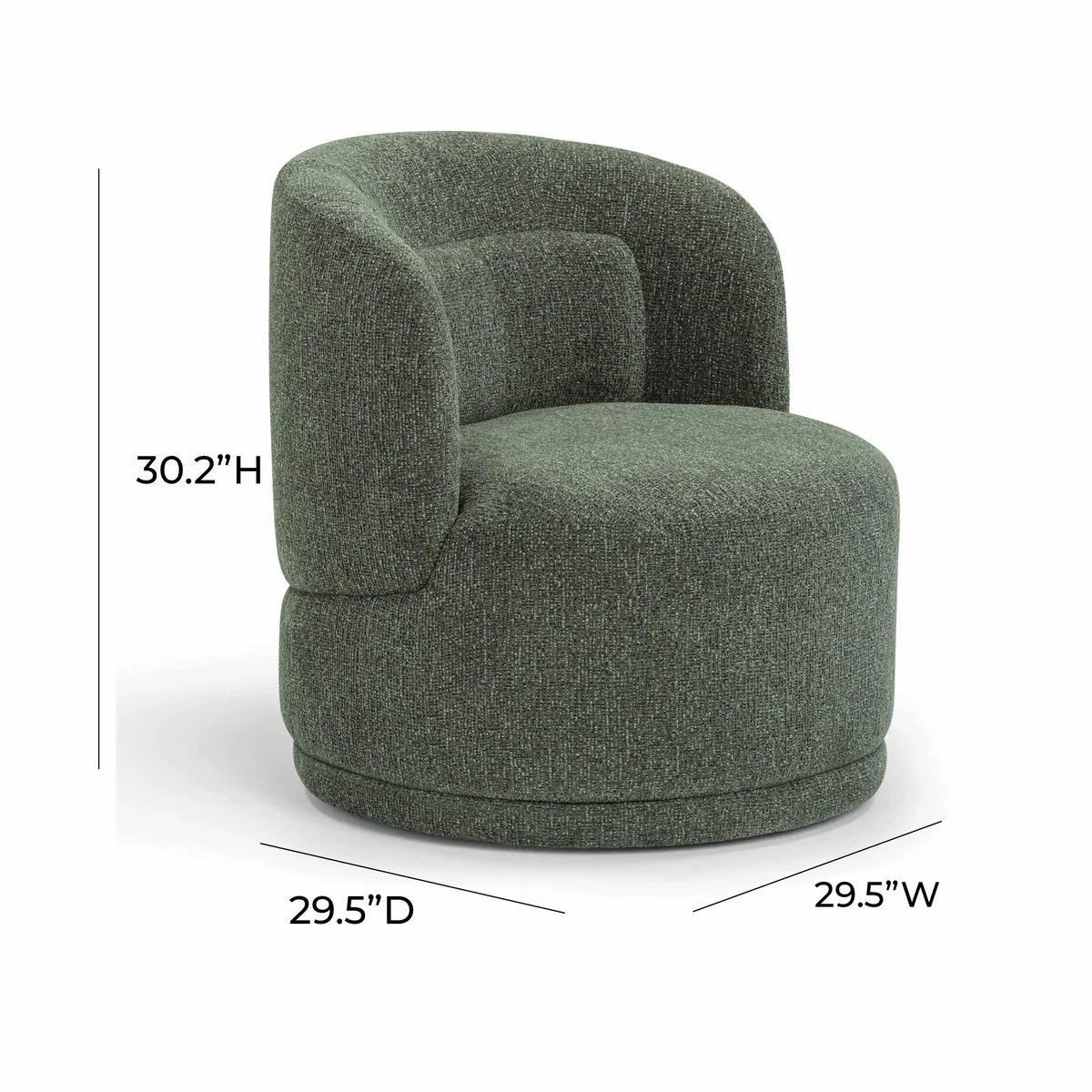 Massa Textured Green Swivel Accent Chair - Image 8