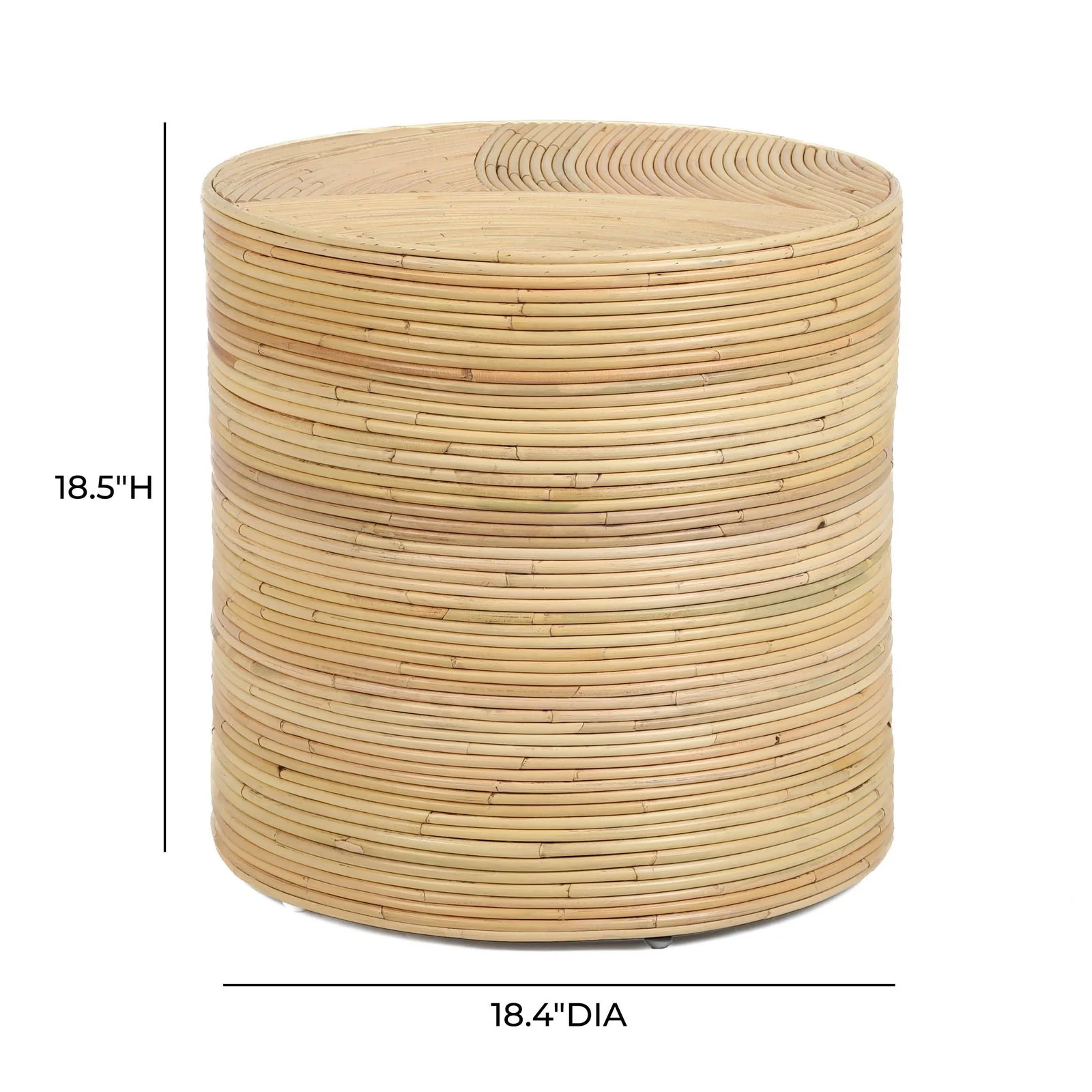 Matea Natural Rattan Arch Side Table - Image 7