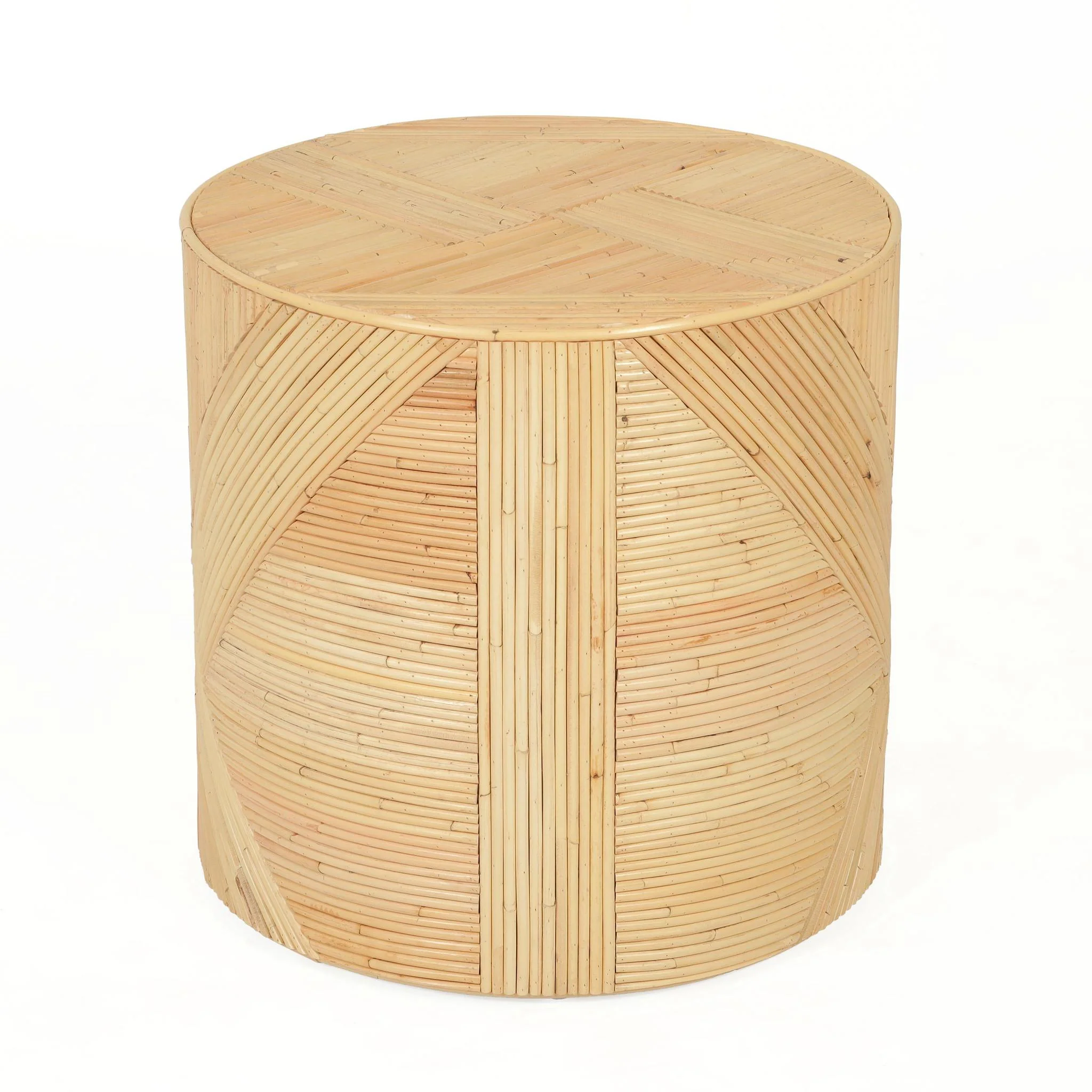 Matea Natural Rattan Cross Side Table - Image 2
