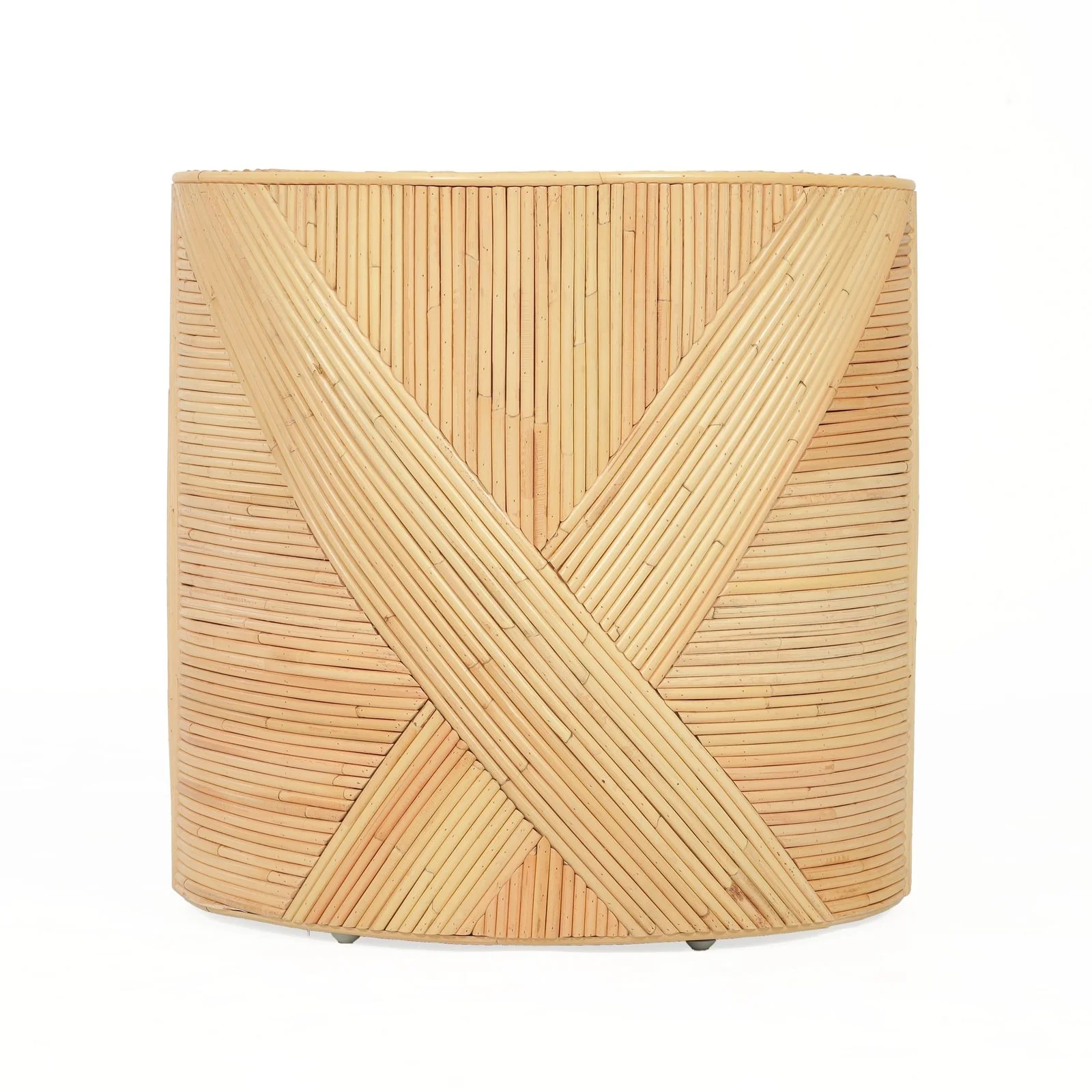 Matea Natural Rattan Cross Side Table - Image 3