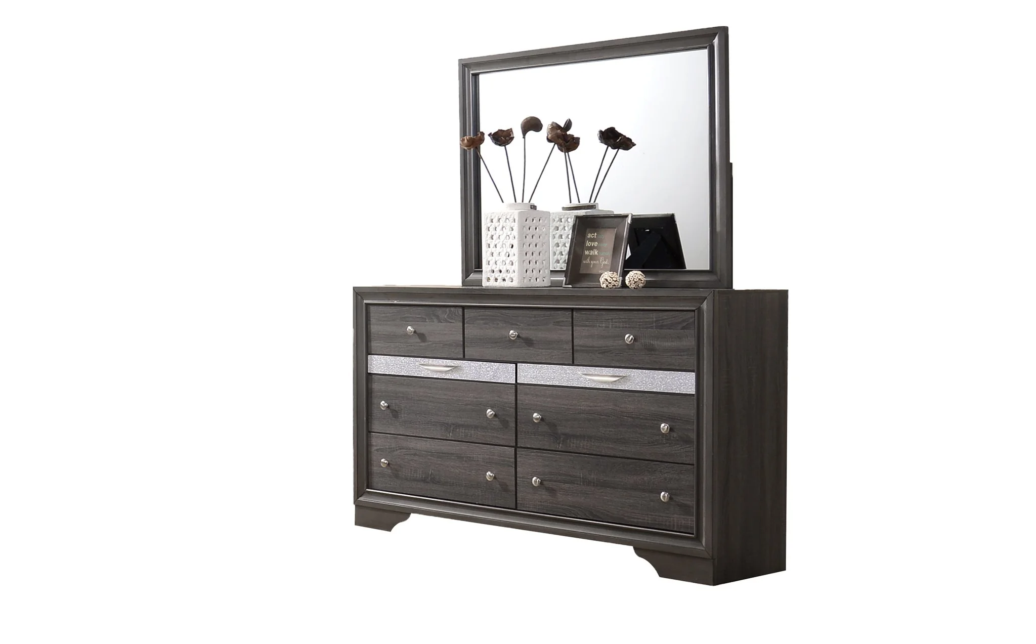 Matrix 4 Pc Queen Bed  Gray - Image 12
