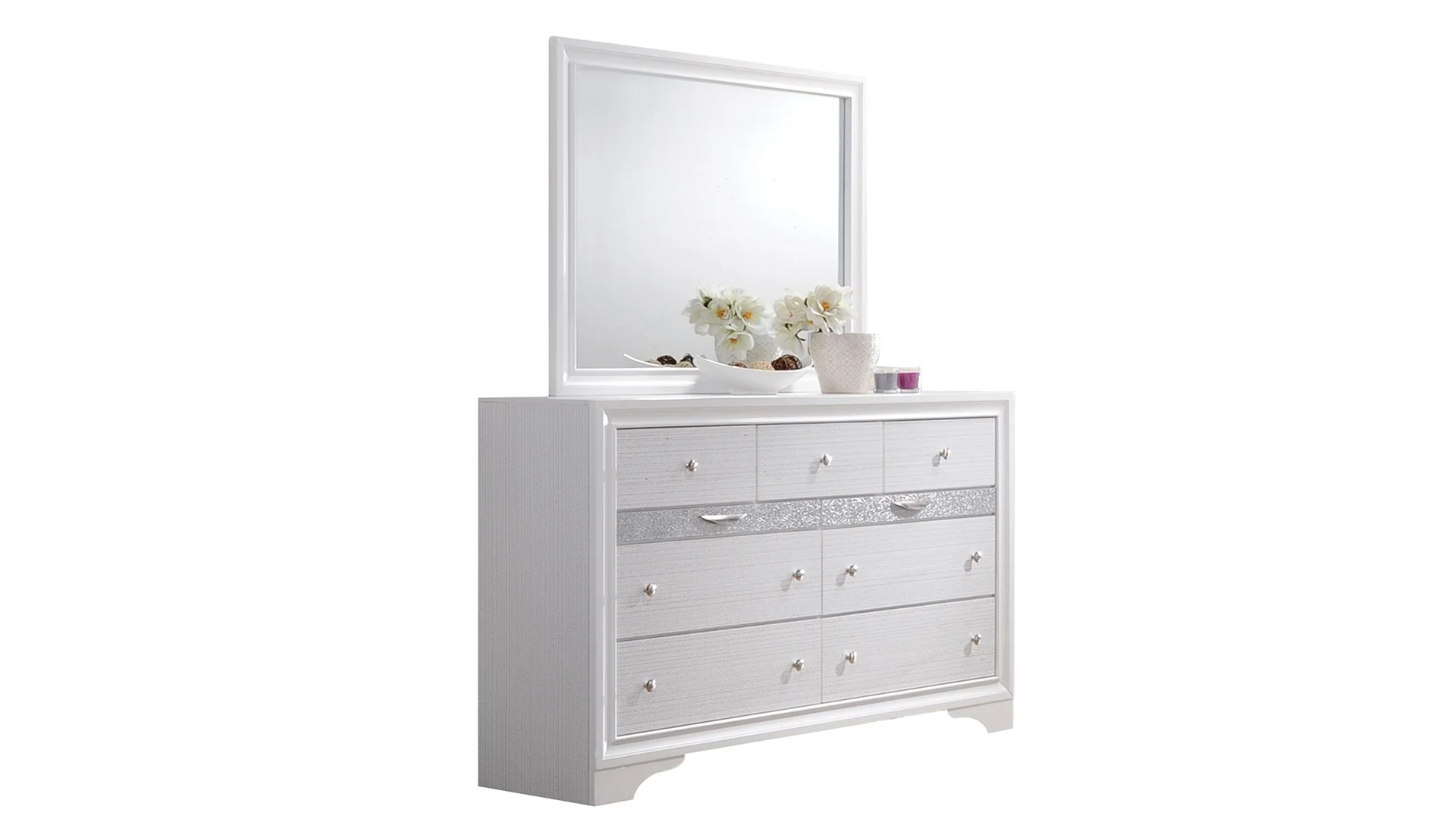 Matrix 4 Pc Queen Bed  White - Image 4