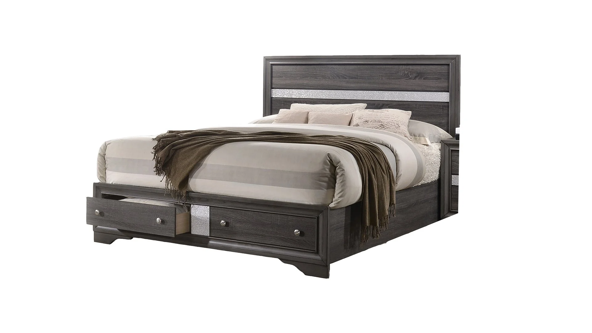 Matrix 5 Pc King Bed Gray - Image 4