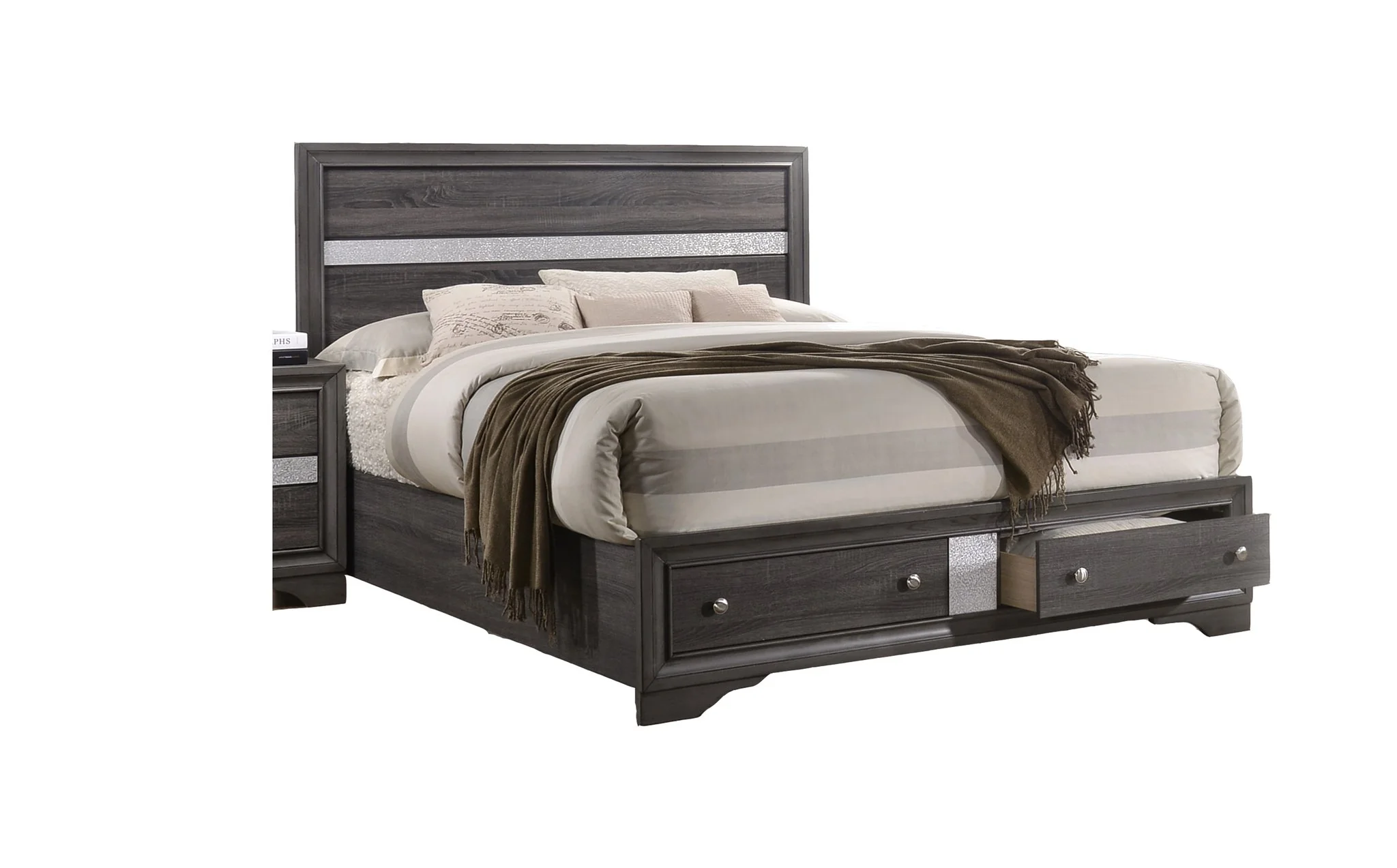 Matrix 5 Pc King Bed Gray - Image 5