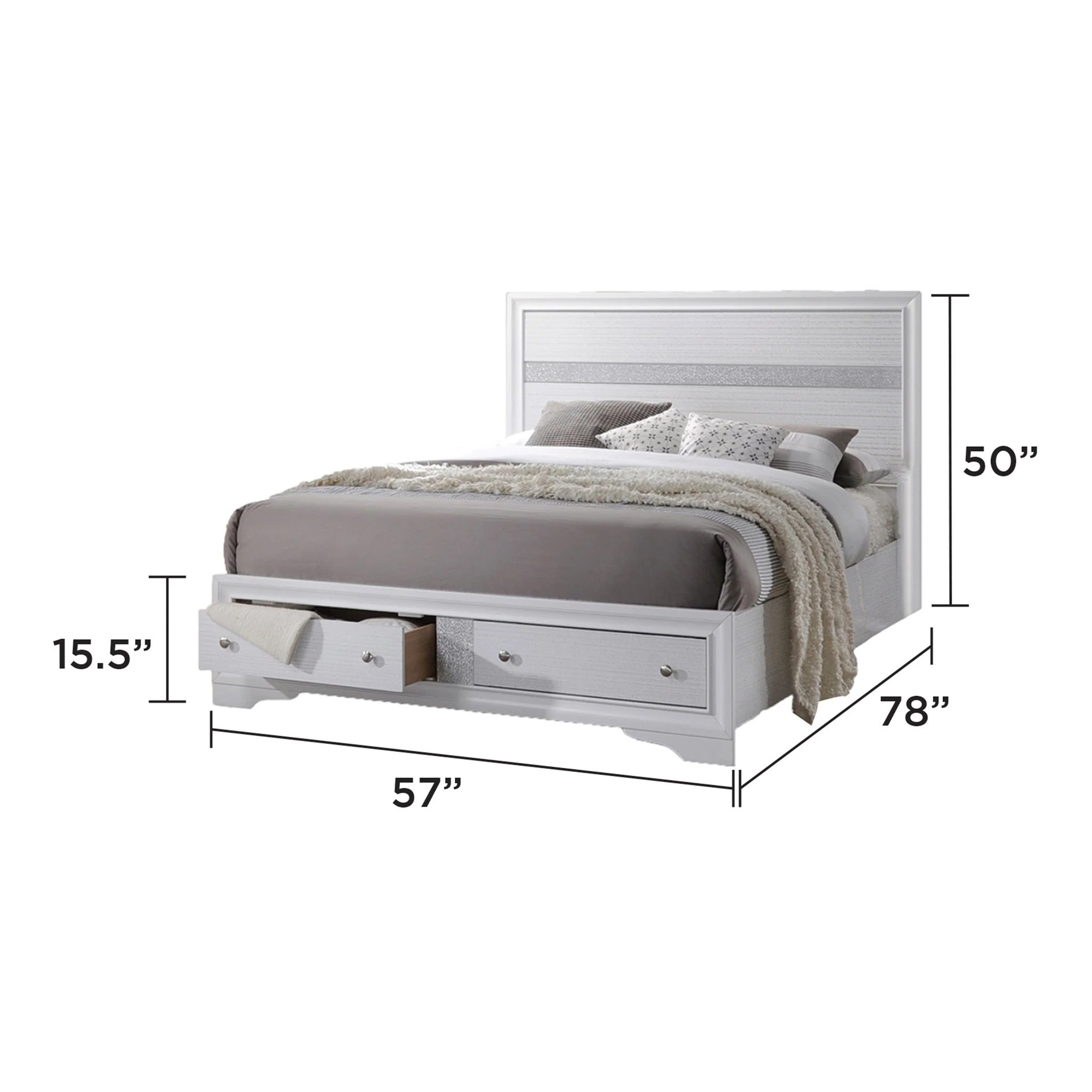 Matrix Full Bed White - Image 3