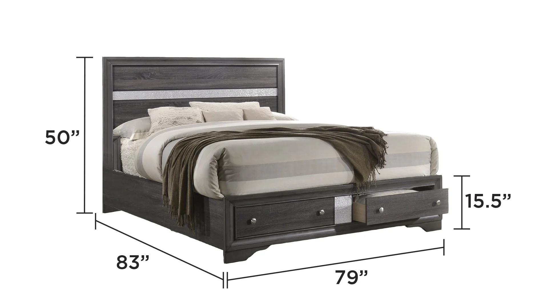 Matrix King Bed Gray - Image 5