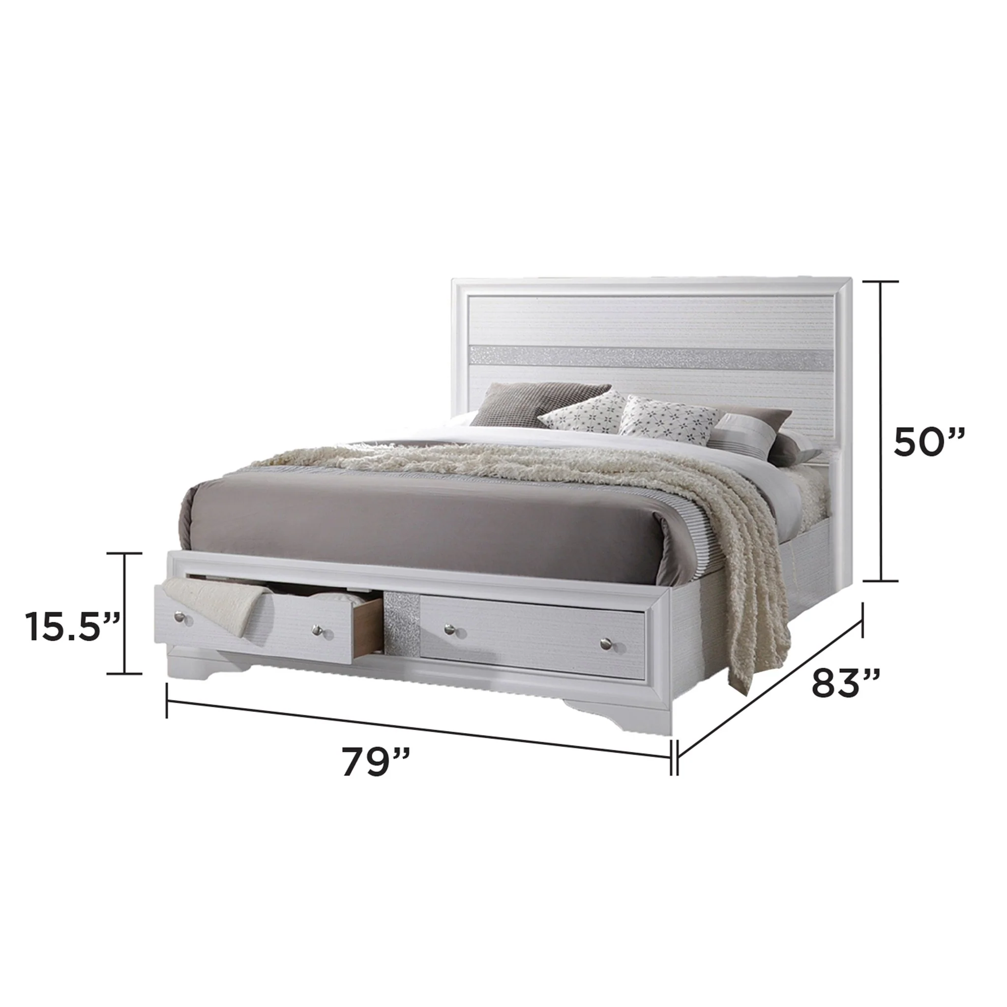 Matrix King Bed White - Image 3