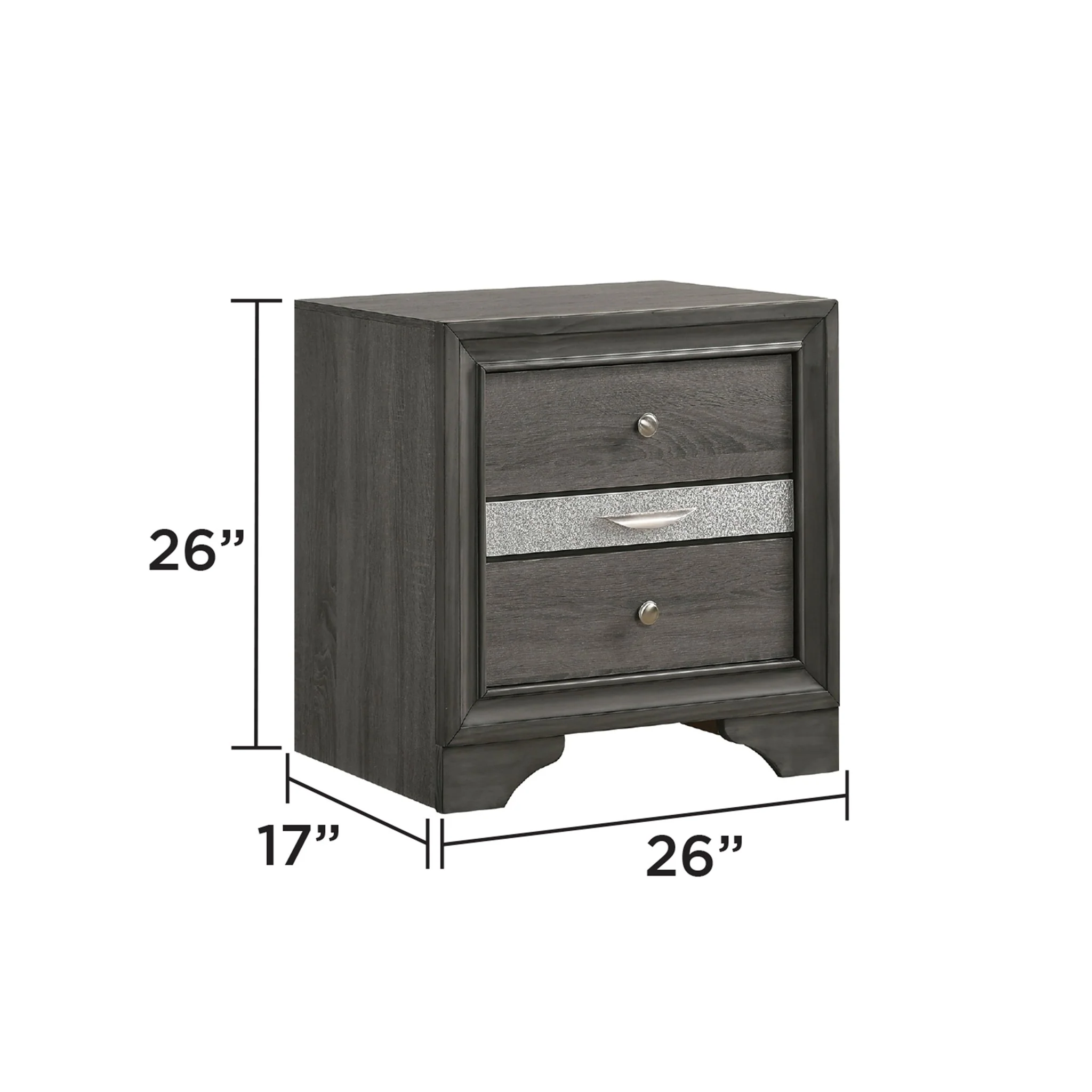 Matrix Nightstand  Gray - Image 6