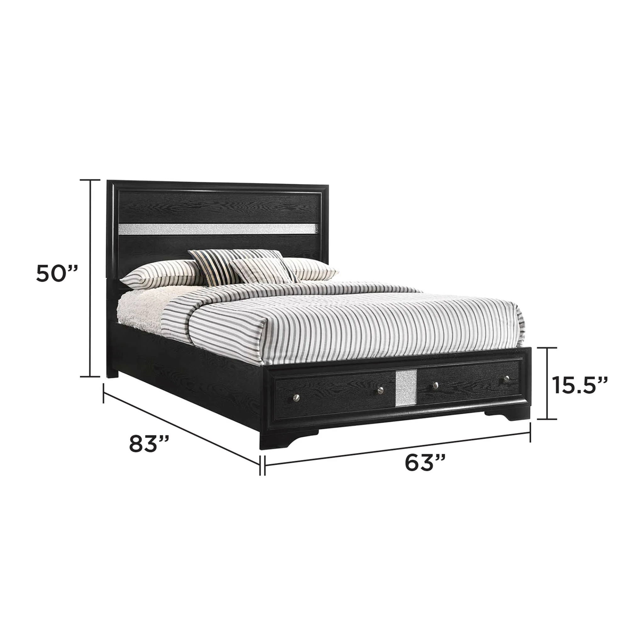 Matrix  Queen Bed Black - Image 5