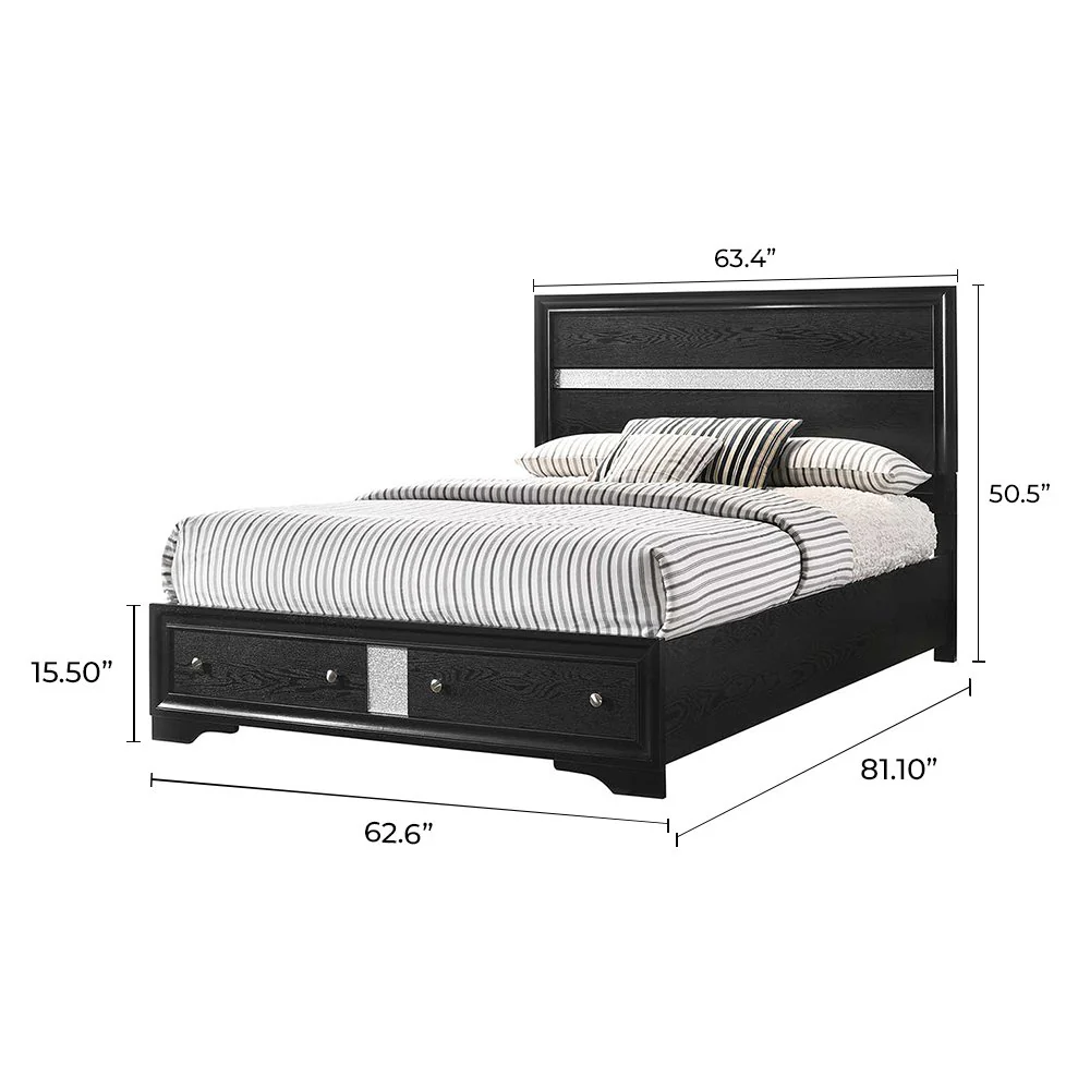 Matrix  Queen Bed Gray - Image 2