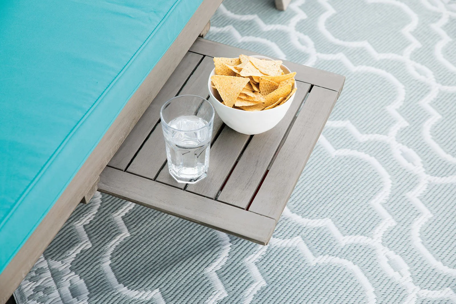 Maui Convertible Sofa Daybed, Gray/Turquoise - Image 2