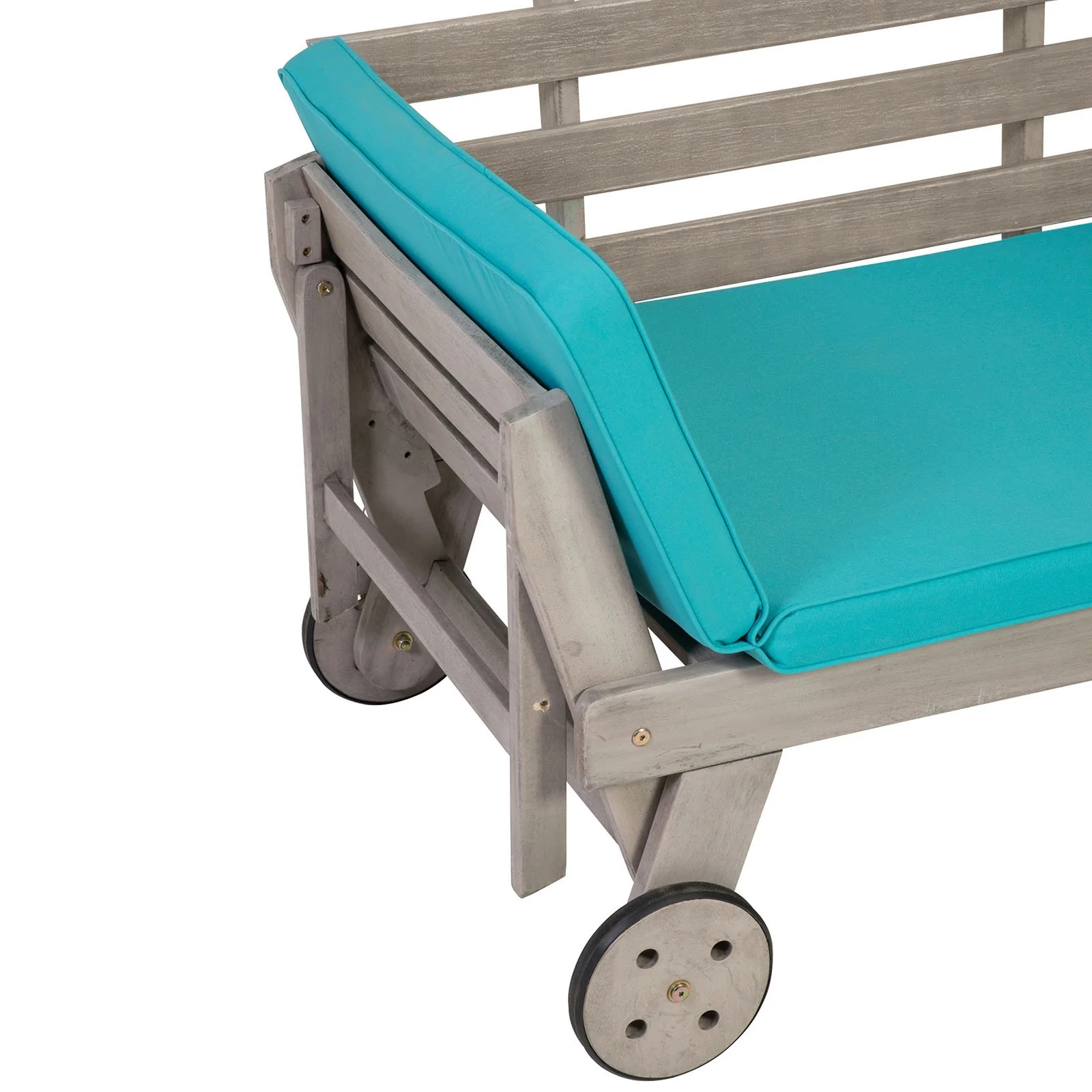 Maui Convertible Sofa Daybed, Gray/Turquoise - Image 3