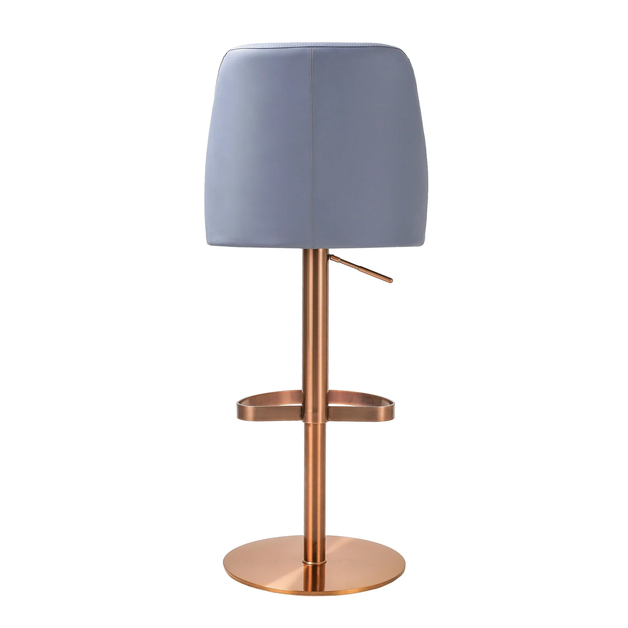 Maven Lavender Mist Performance Vegan Leather and Rose Gold Adjustable Swivel Stool - Image 5