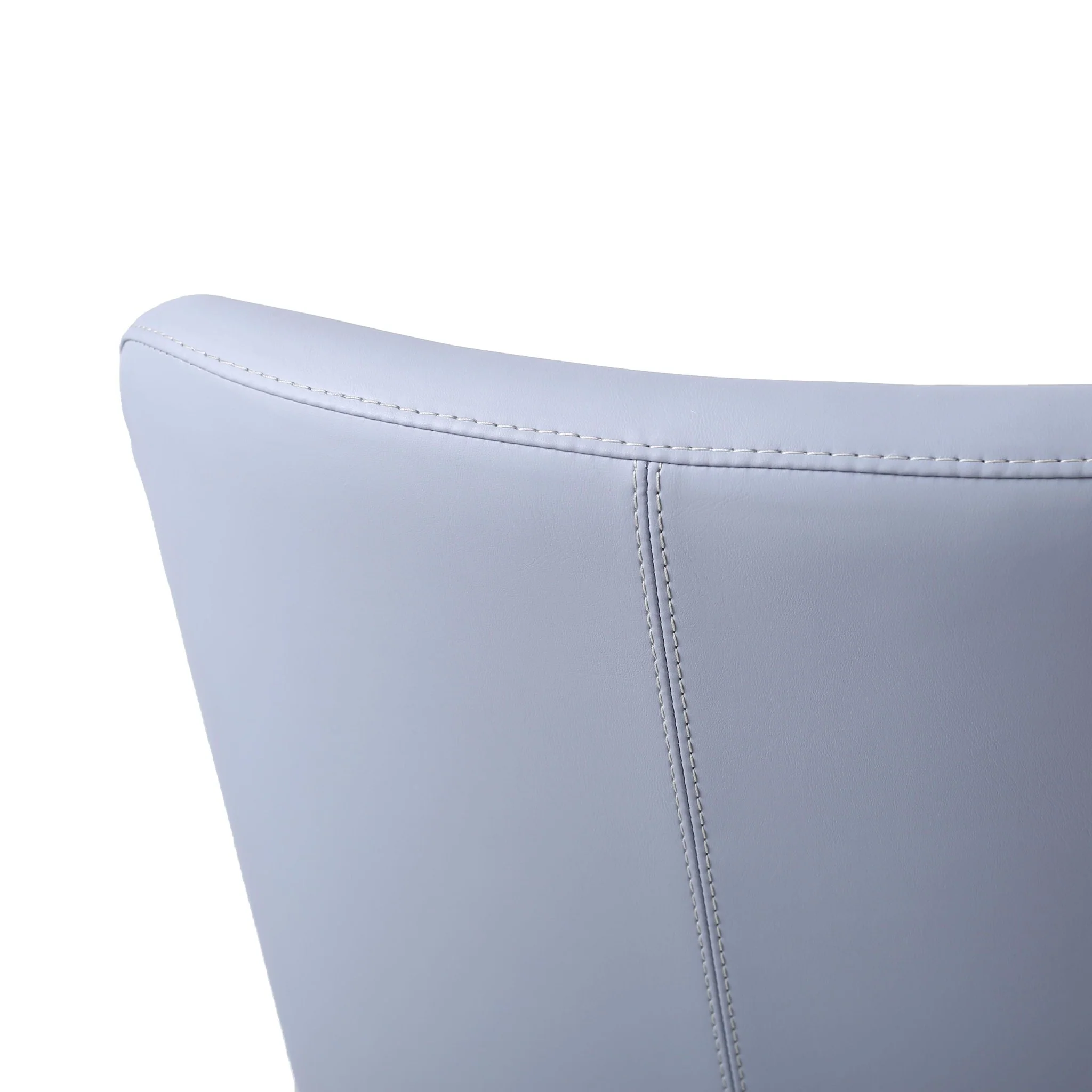 Maven Lavender Mist Performance Vegan Leather and Rose Gold Adjustable Swivel Stool - Image 6