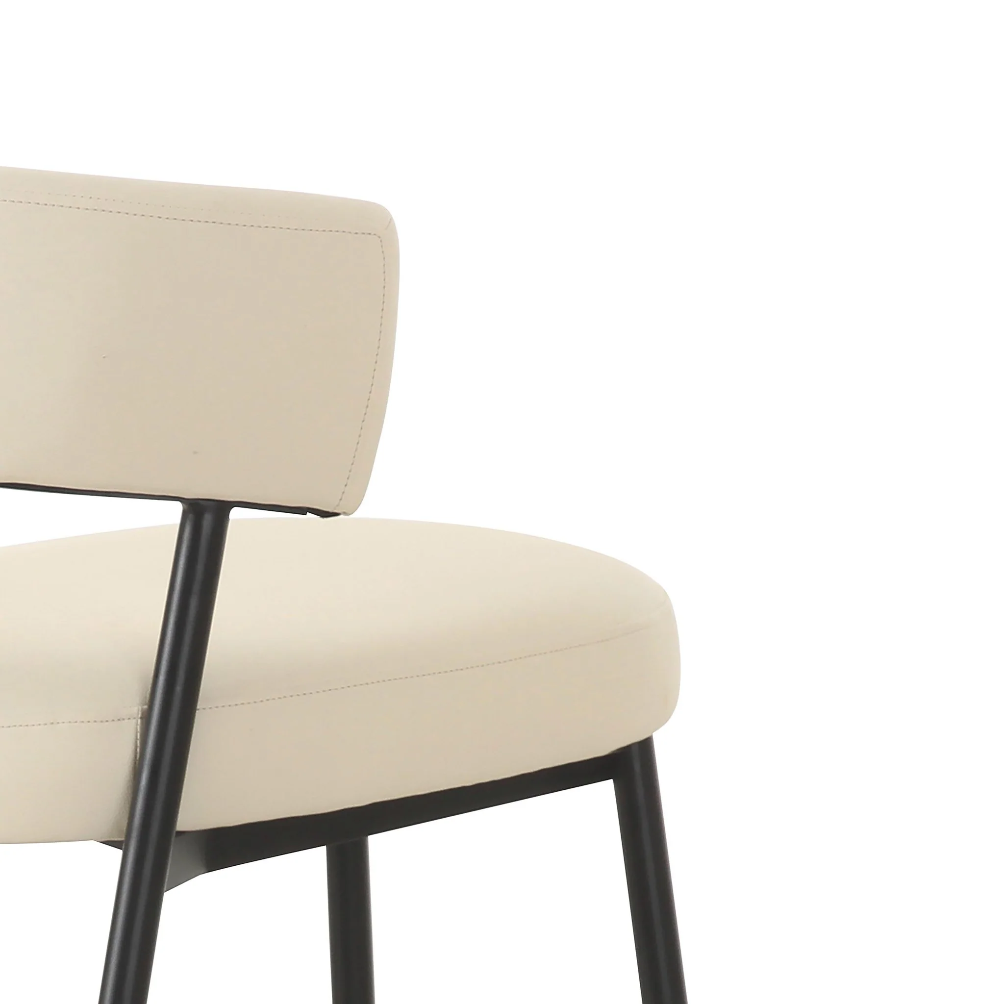 Maxine Cream Performance Vegan Leather Dining Chair - Image 5