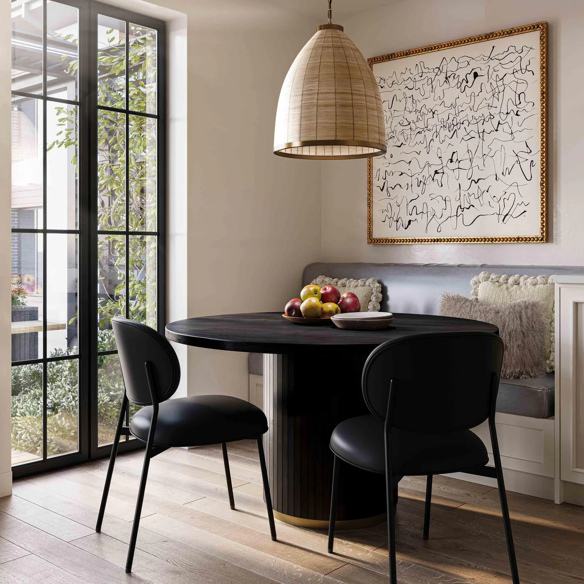 McKenzie Black Performance Vegan Leather Stackable Dining Chair - Set of 2 - Image 2