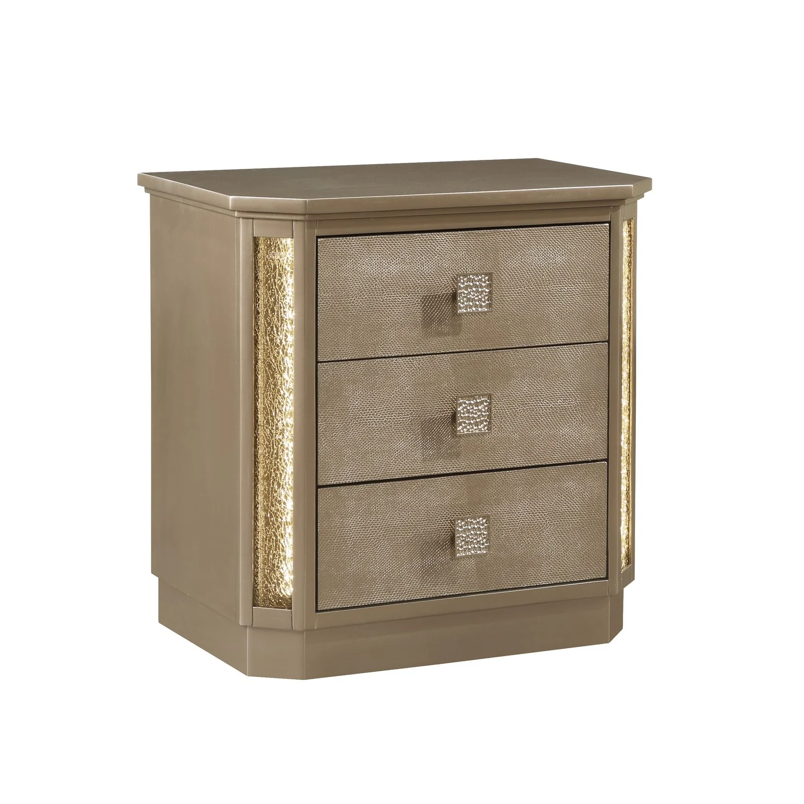 Medusa King 4 Pc Bedroom Set  Gold - Image 14