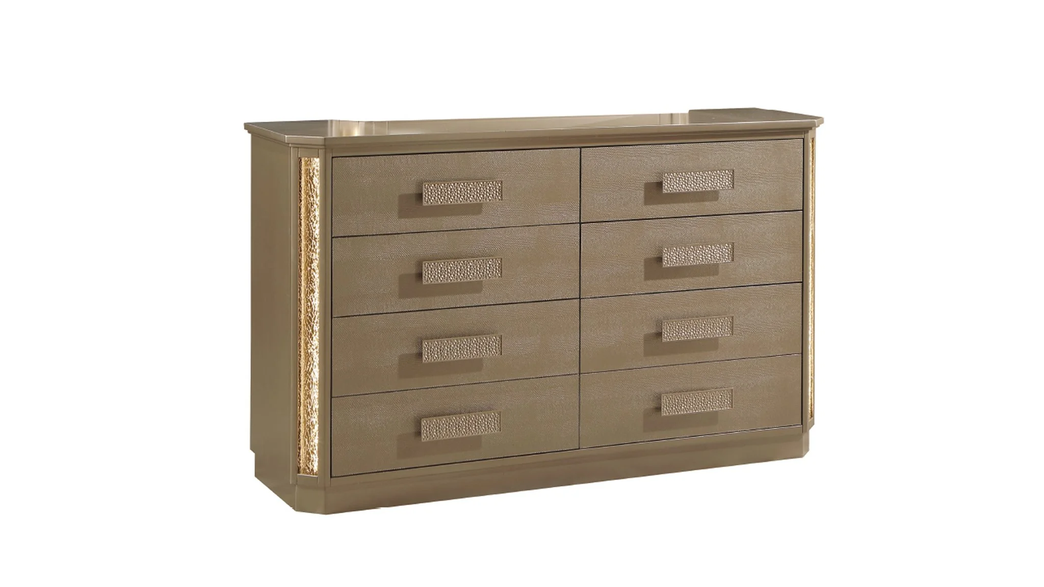 Medusa King 5 Pc Bedroom Set Gold - Image 6