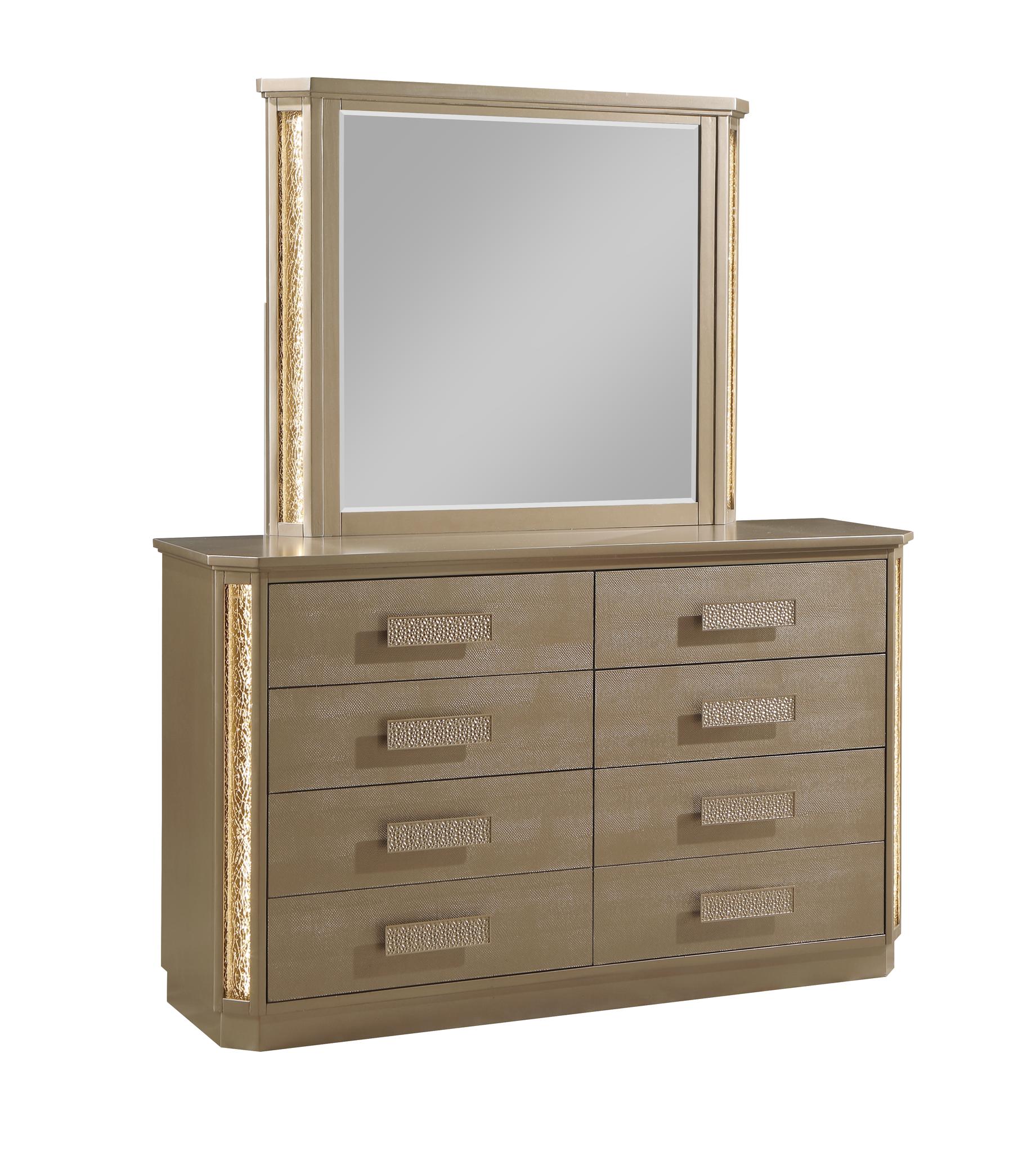 Medusa Queen 4 Pc Bedroom Set  Gold - Image 13