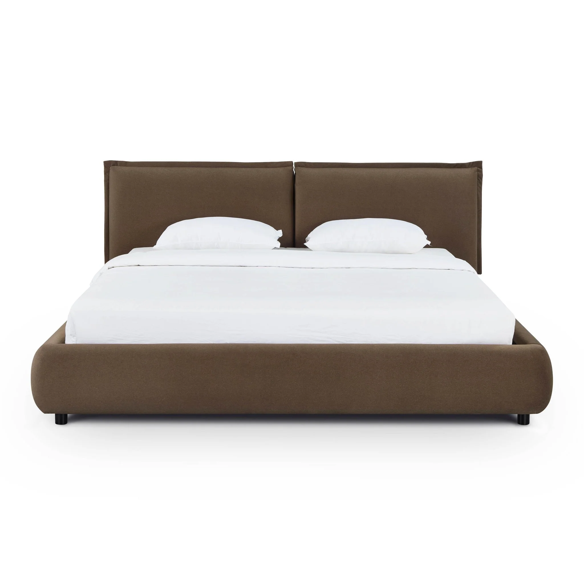 Mel Brown Faux Mohair King Bed - Image 2