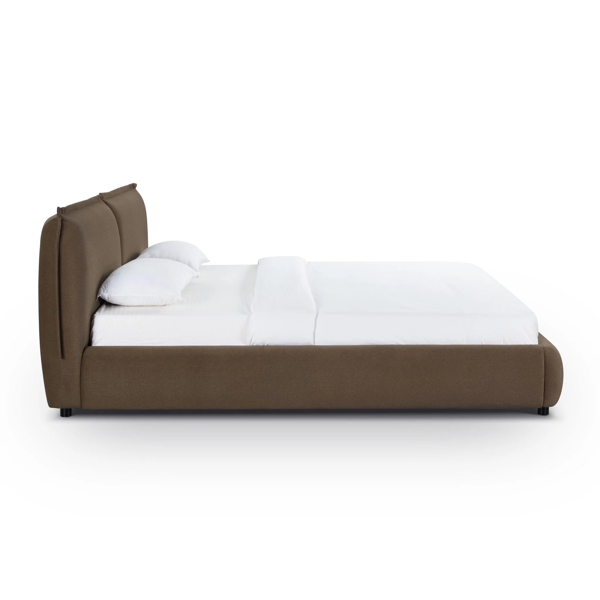 Mel Brown Faux Mohair King Bed - Image 3