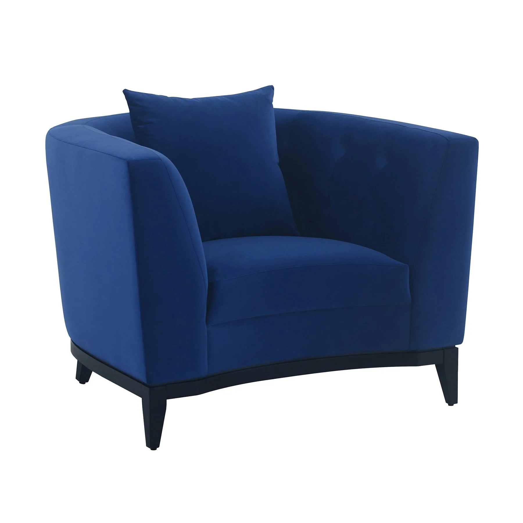 Melange 3 Piece Blue Velvet Living Room Seating Set - Image 2