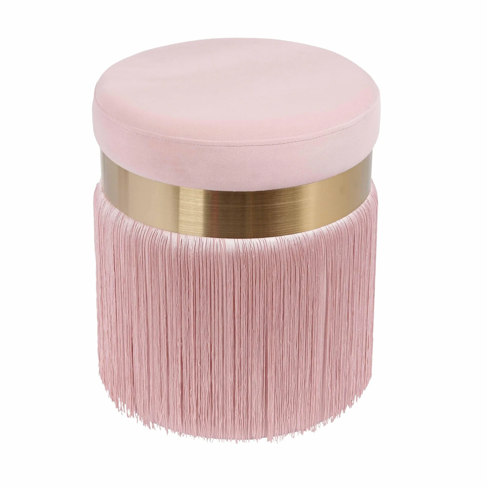 Melody Blush Tasseled Ottoman - Image 3