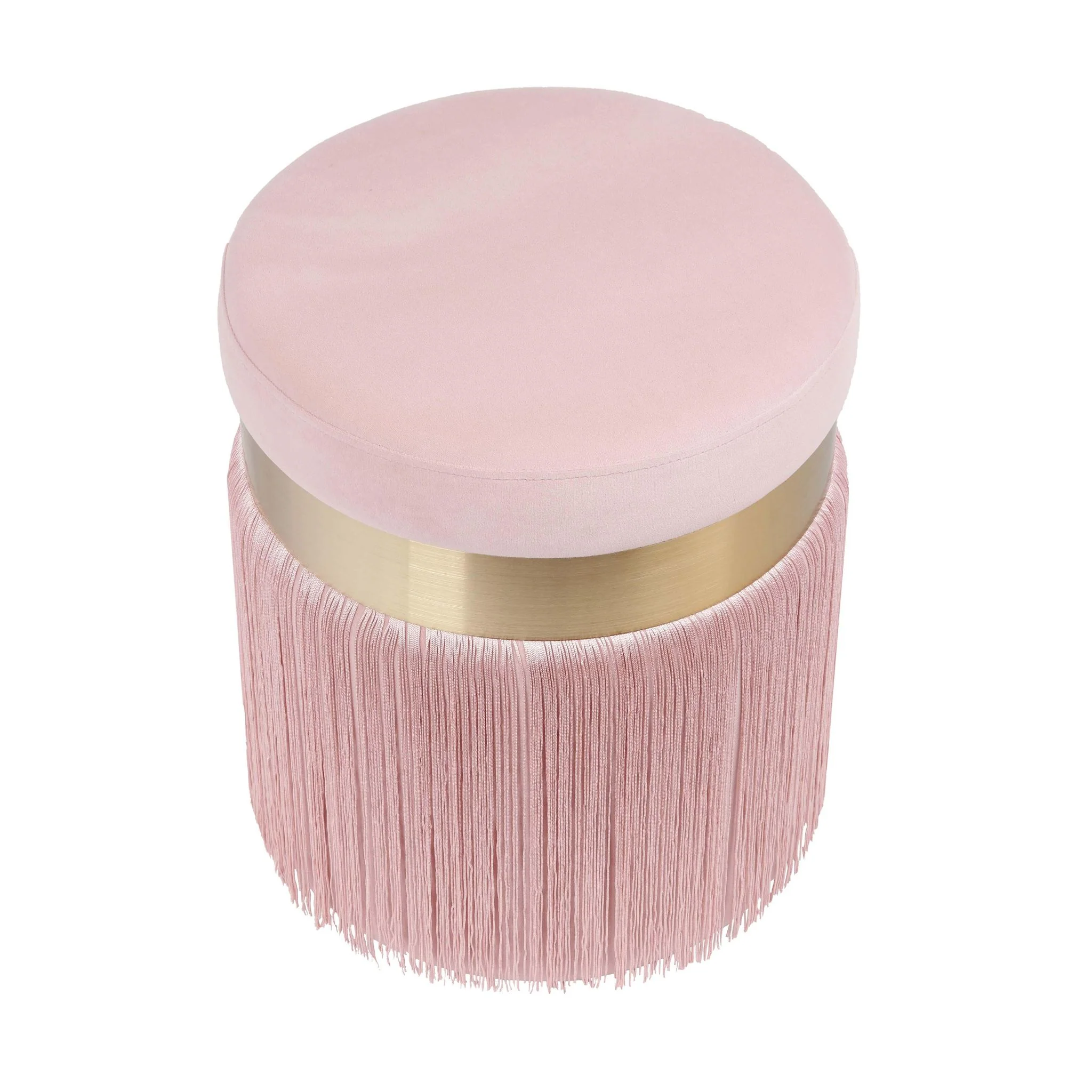 Melody Blush Tasseled Ottoman - Image 4